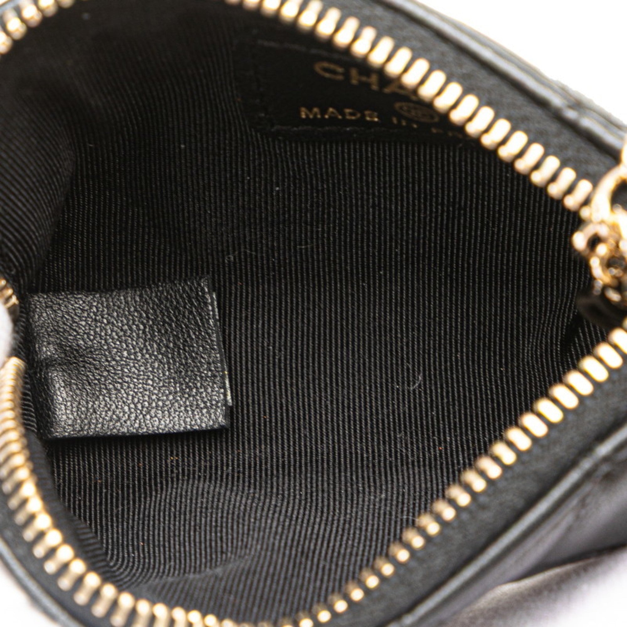 Chanel Matelasse Black Coin Purse/Coin Case (Pre-Owned)