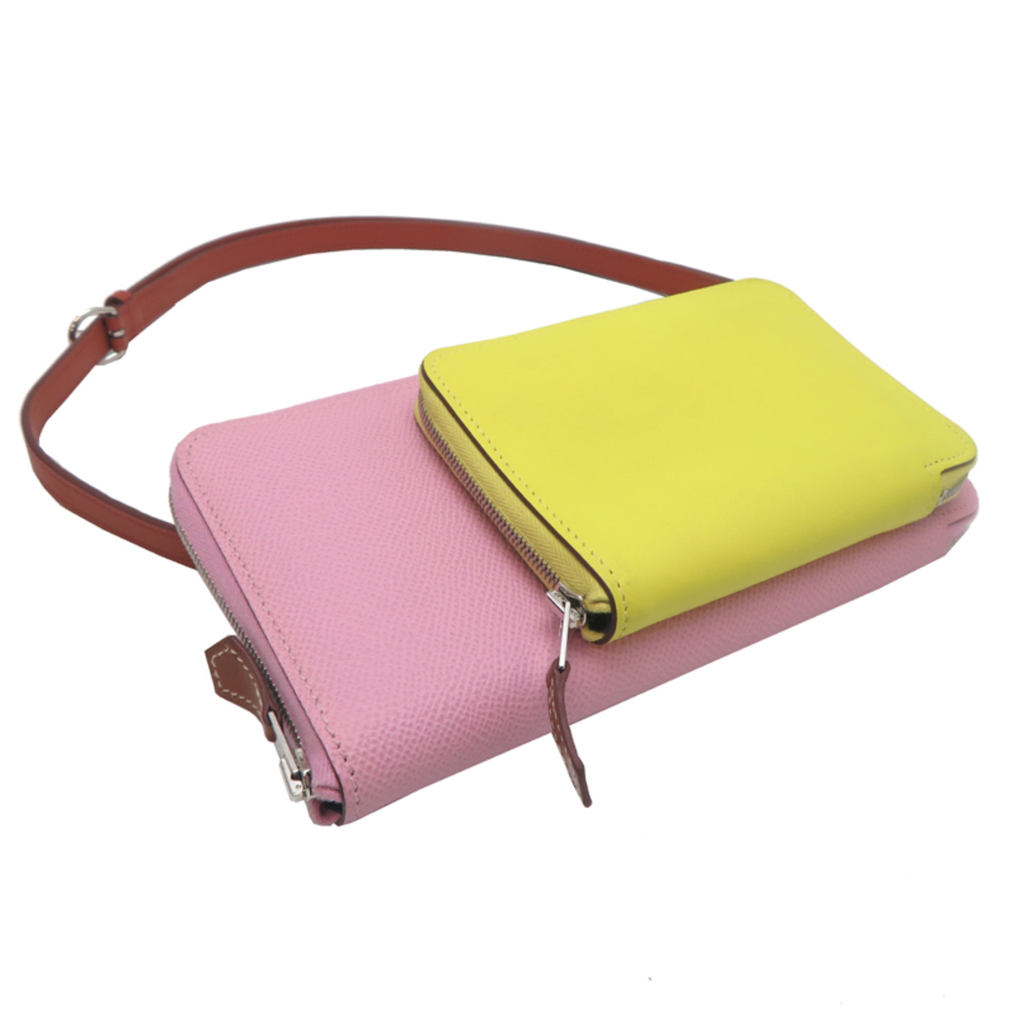 Hermes Lime Pink Yellow Swift Leather Epsom Leather Shoulder Bag (Pre-Owned)