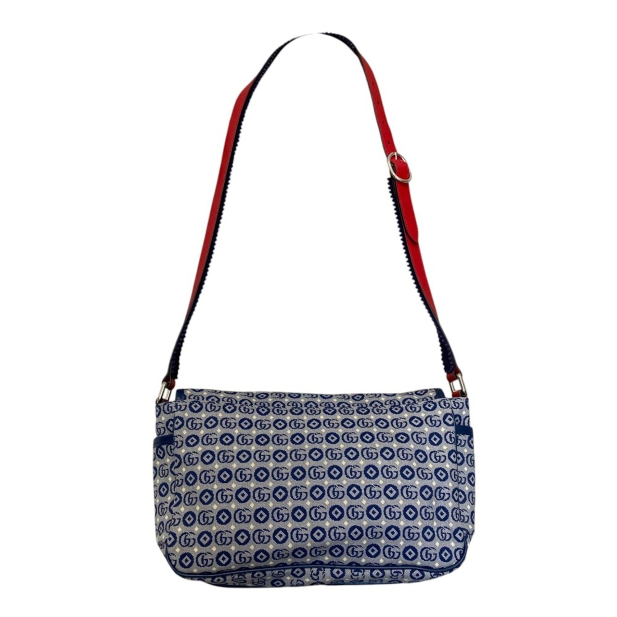 Gucci Navy Messenger Bag Shoulder Bag (Pre-Owned)
