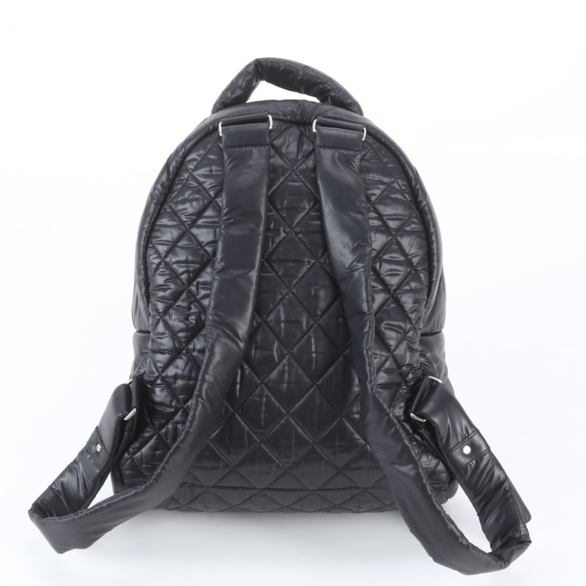 Chanel Black Leather Nylon Backpack (Pre-Owned)