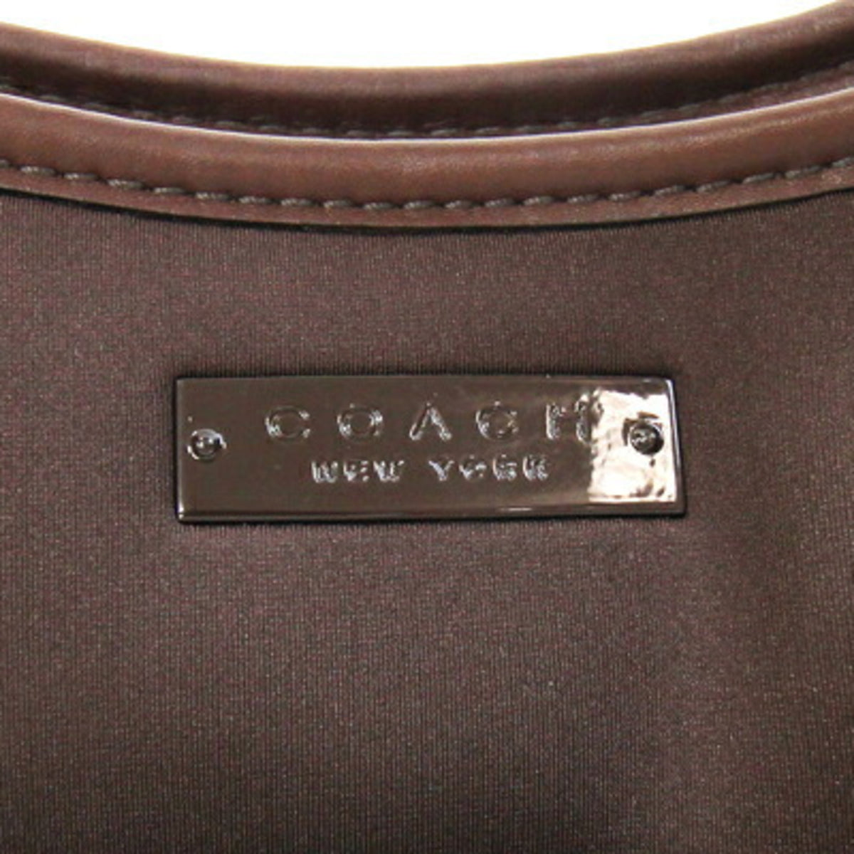Coach Dark Brown Elastane Leather Handbag Shoulder Bag (Pre-Owned)