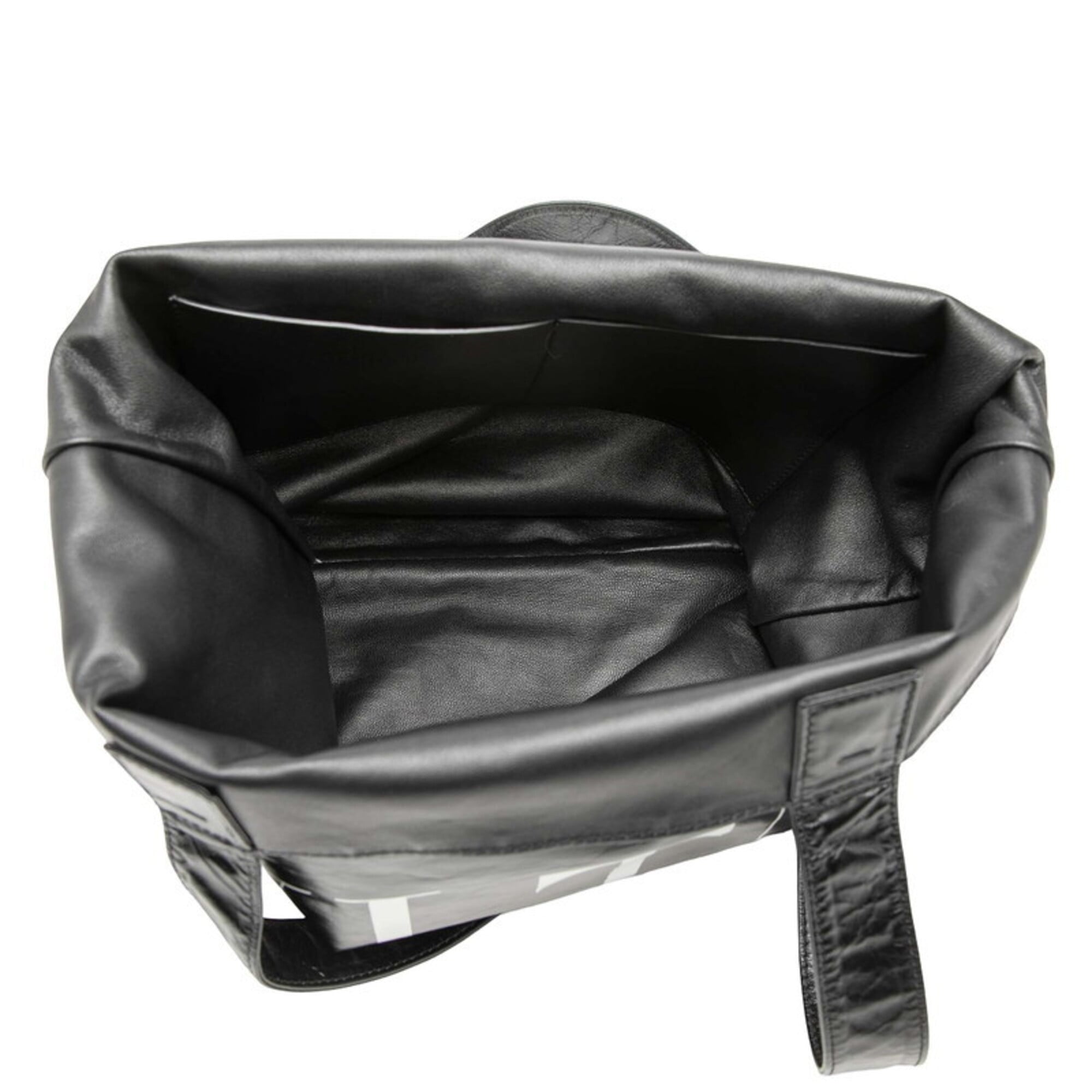 Valentino Black Leather Shoulder Bag Tote Bag (Pre-Owned)