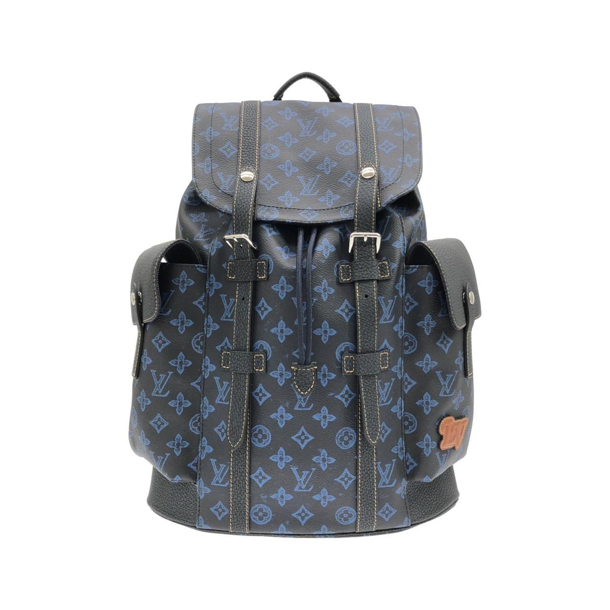 Louis Vuitton Monogram Blue Coated Canvas Handbag (Pre-Owned)