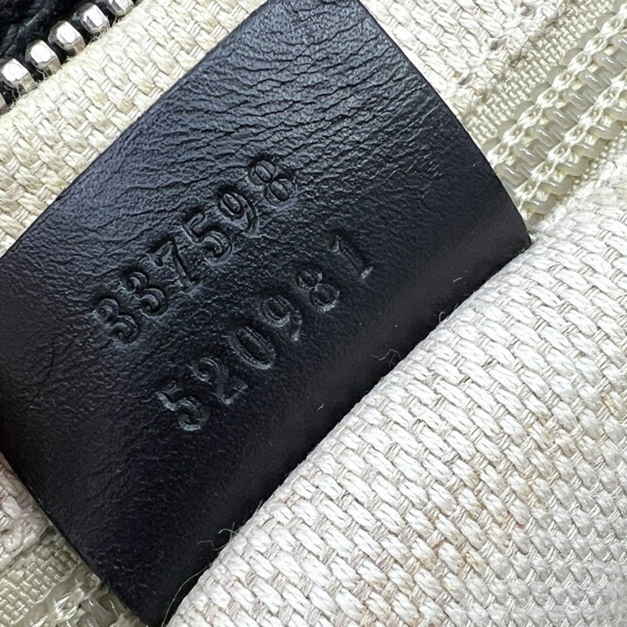Gucci Black Gg Canvas Leather Shoulder Bag (Pre-Owned)