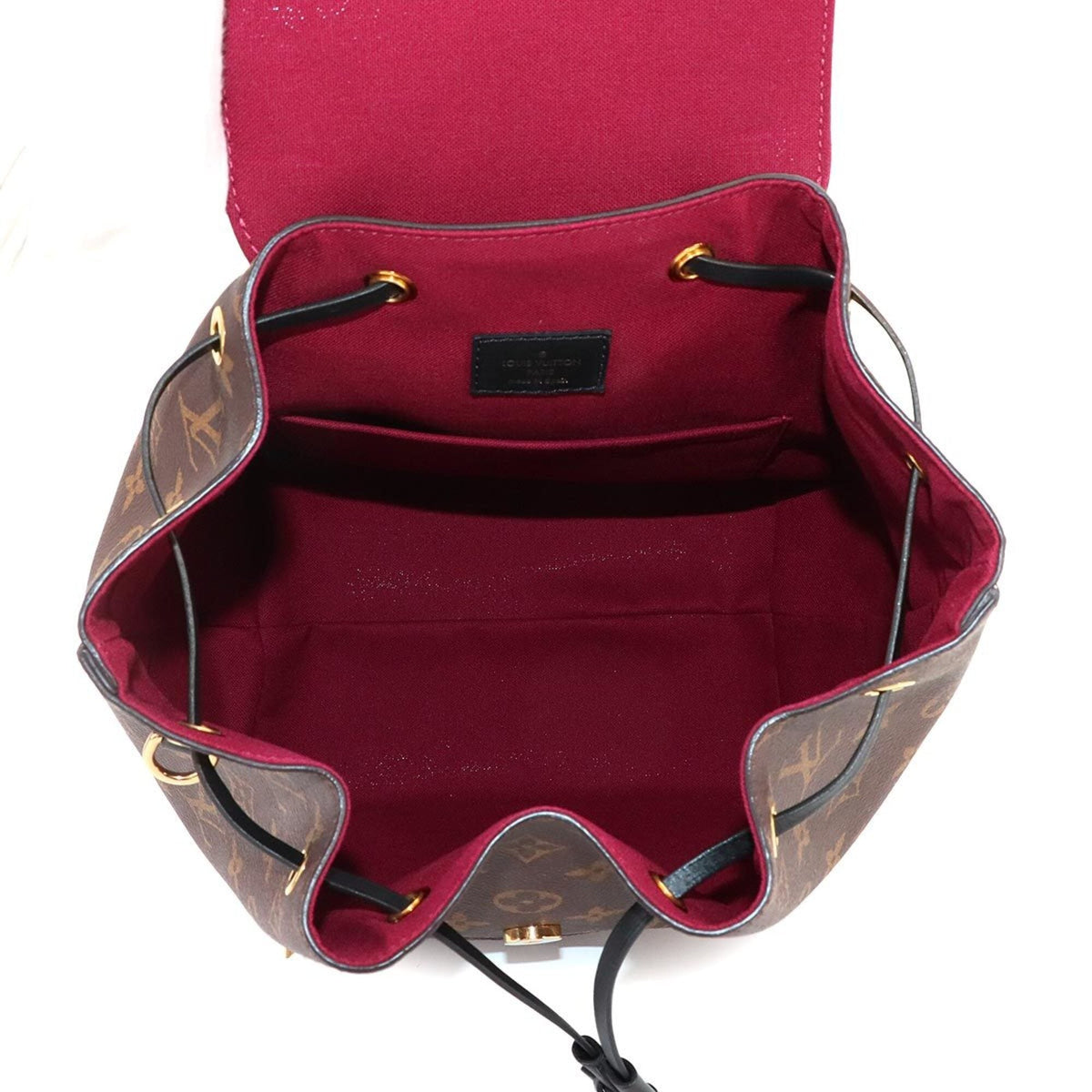 Louis Vuitton Noir Monogram Canvas Leather Backpack (Pre-Owned)