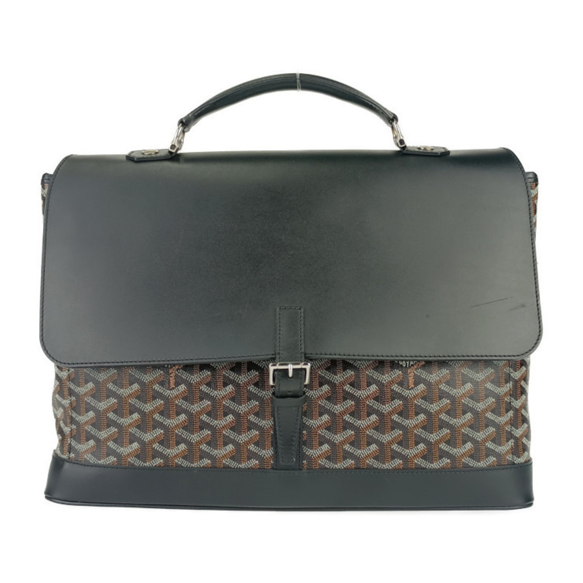 Goyard Black Leather Pvc Briefcase Handbag Tote Bag (Pre-Owned)