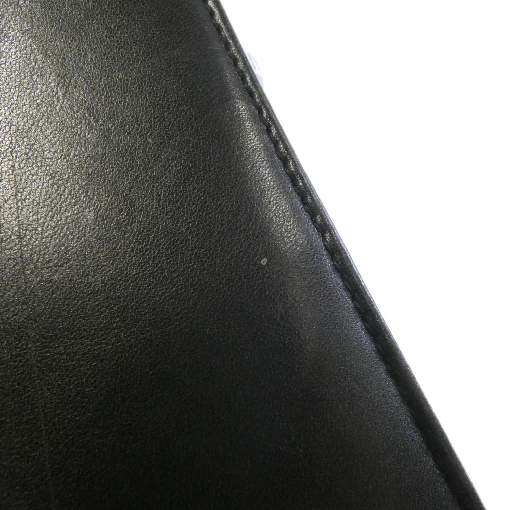 Chanel Black Leather Handbag (Pre-Owned)