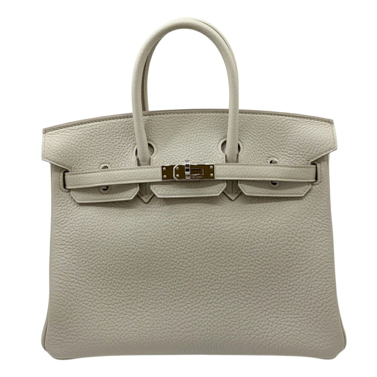 Hermes Ivory Light Gray Togo Leather Handbag (Pre-Owned)