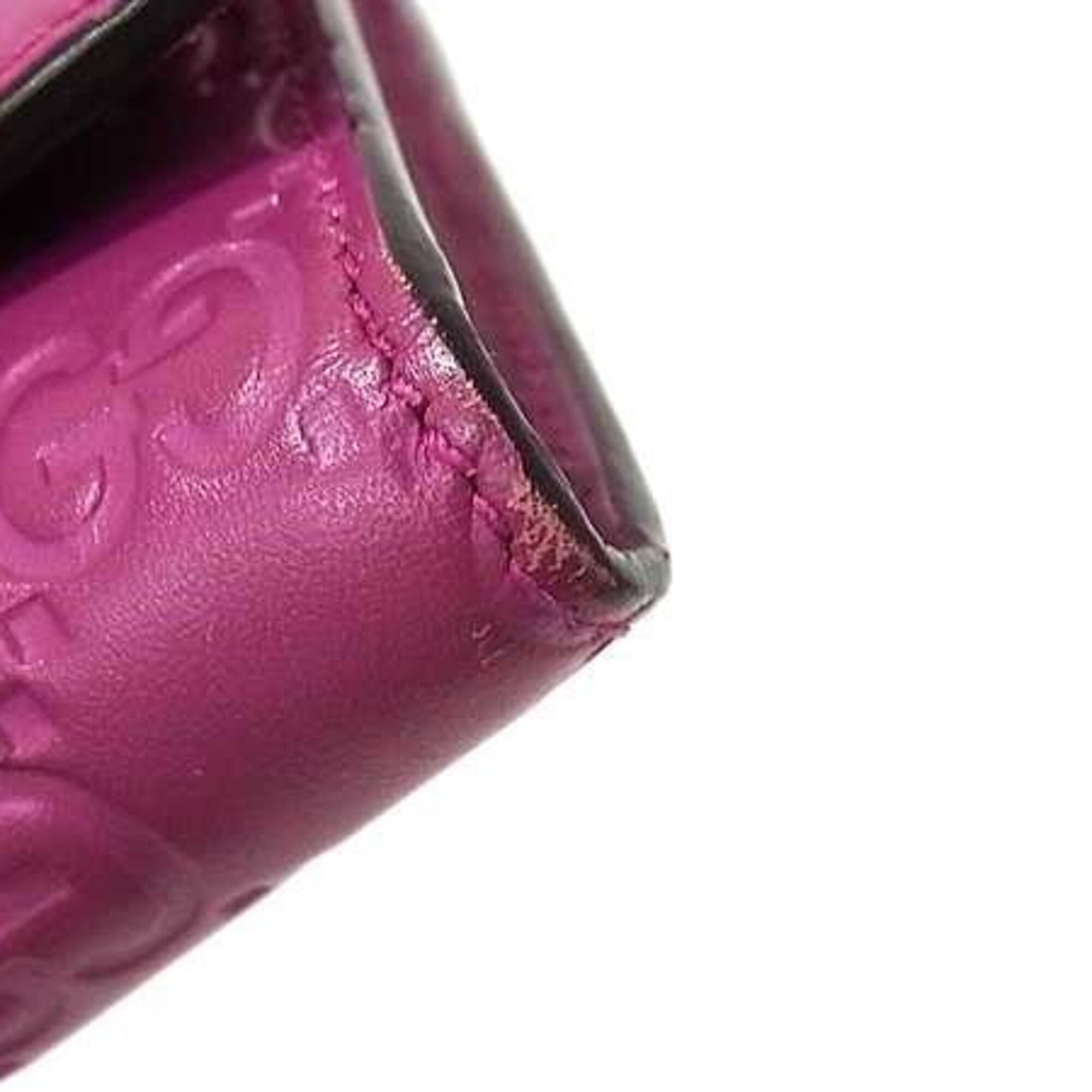 Gucci Purple Leather Long Wallet (Bi-Fold) (Pre-Owned)
