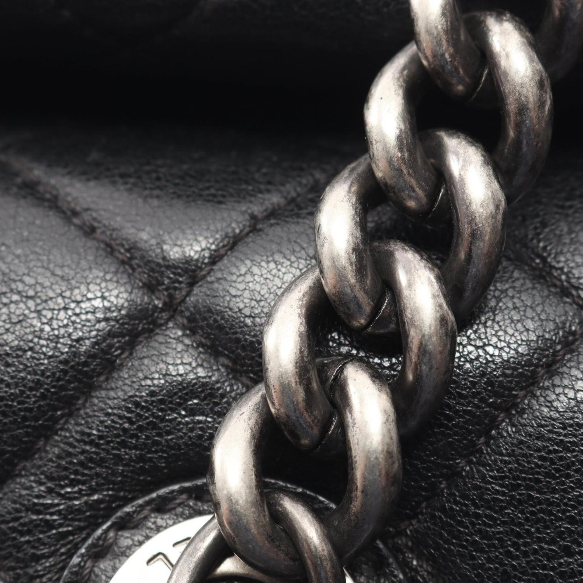 Chanel Black Leather Handbag Tote Bag (Pre-Owned)