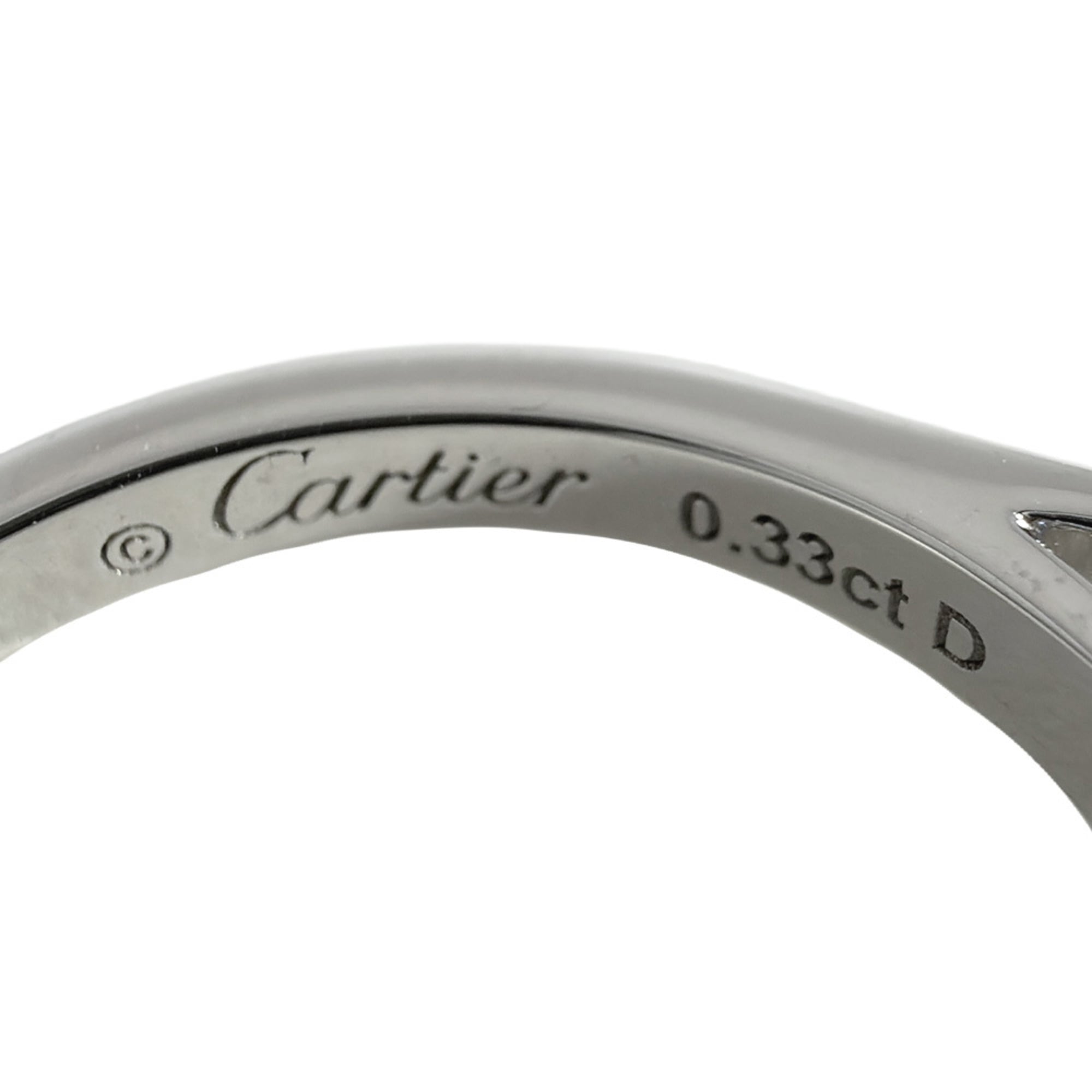 Cartier Silver Platinum 950 Anniversary Ring (Pre-Owned)
