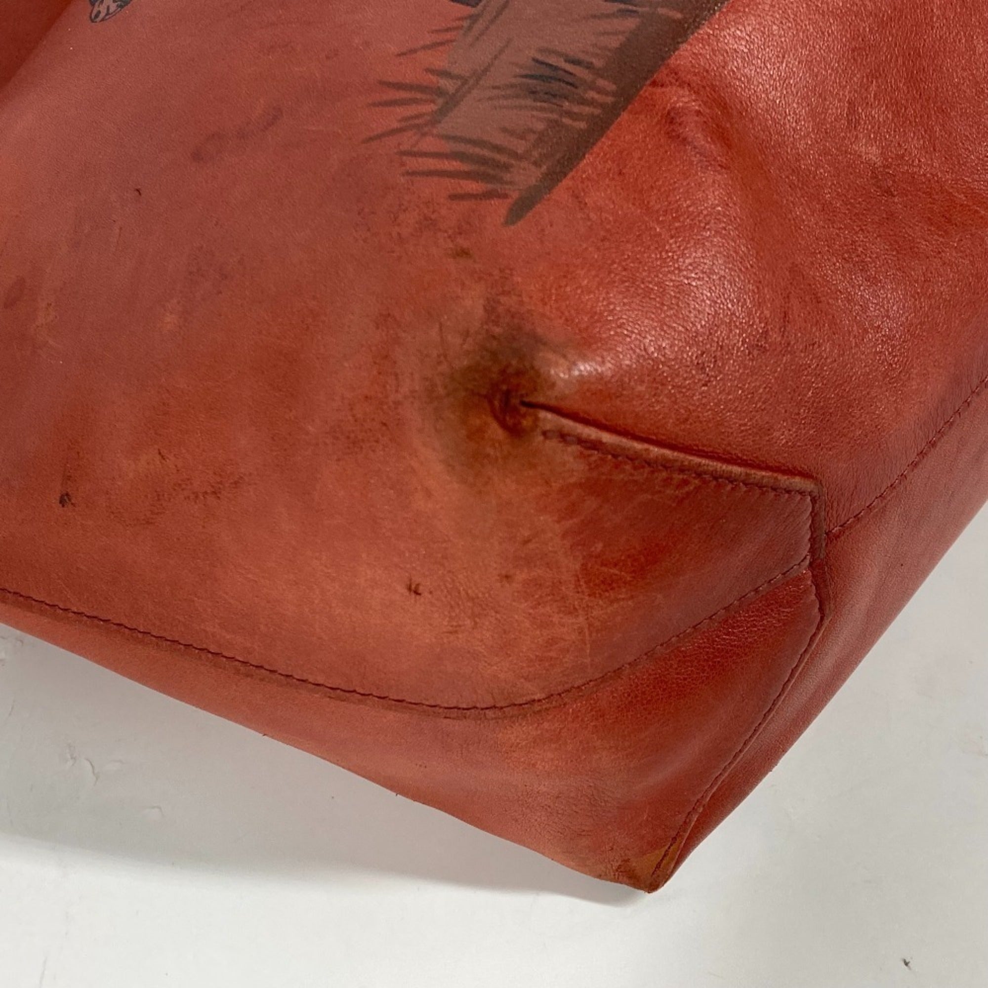 Hermes Brown Leather Shoulder Bag Tote Bag (Pre-Owned)