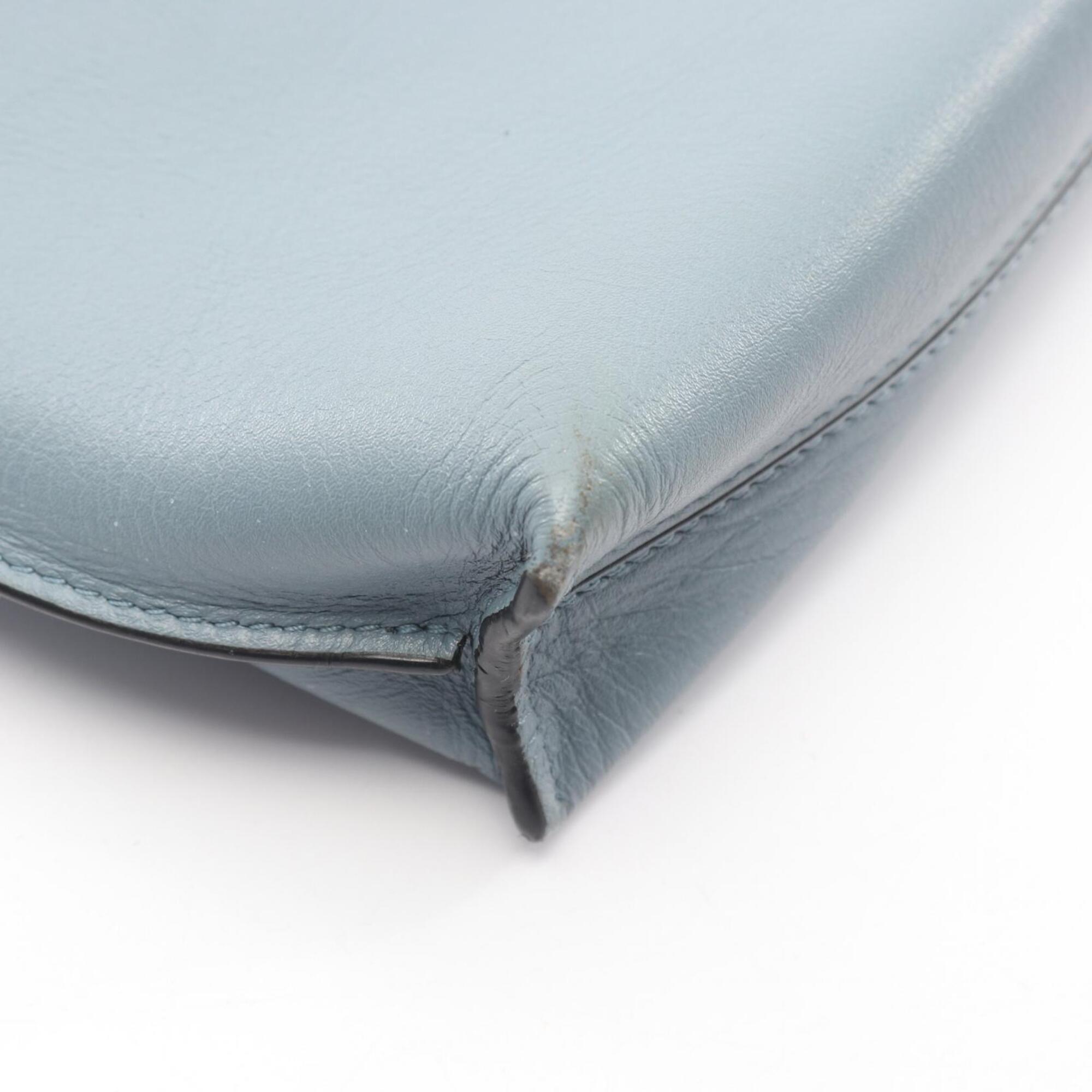 Loewe Blue Leather Handbag Pouch Shoulder Bag (Pre-Owned)