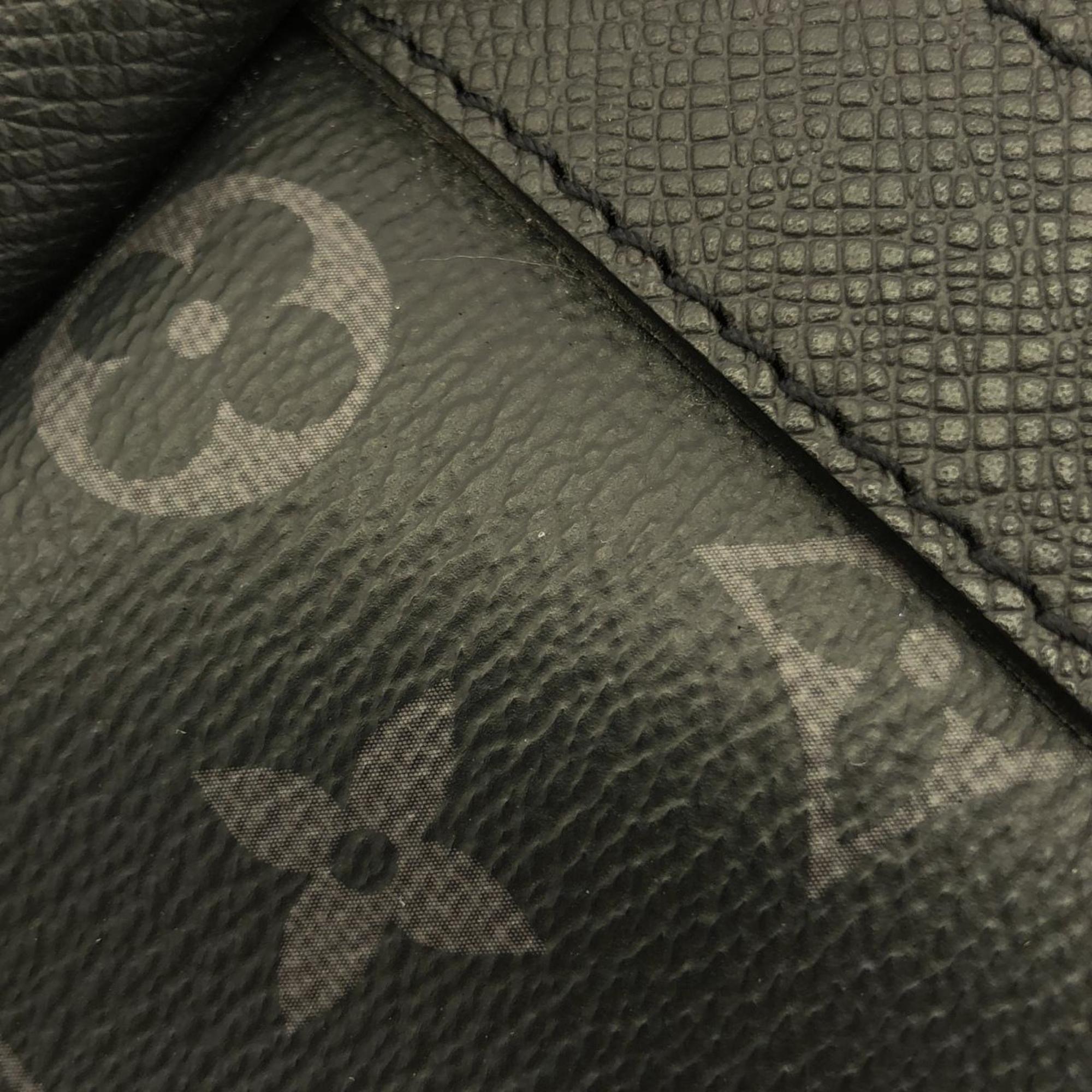 Louis Vuitton Taigarama Black Coated Canvas Leather Backpack (Pre-Owned)