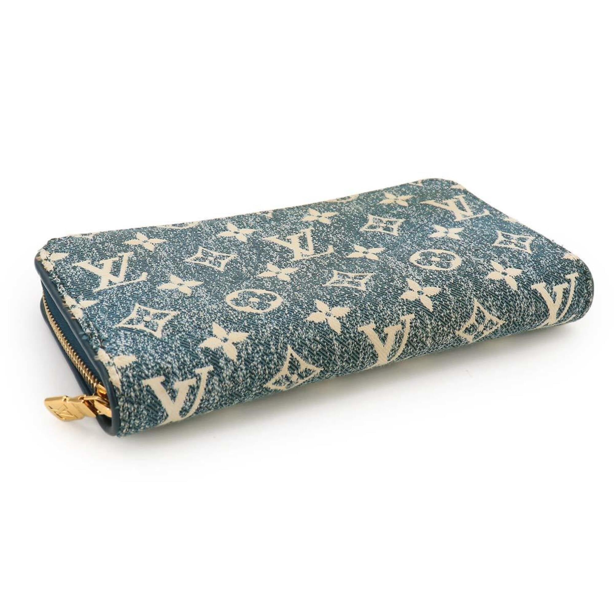 Louis Vuitton Blue Monogram Jacquard Denim Long Wallet (Bi-Fold) (Pre-Owned)