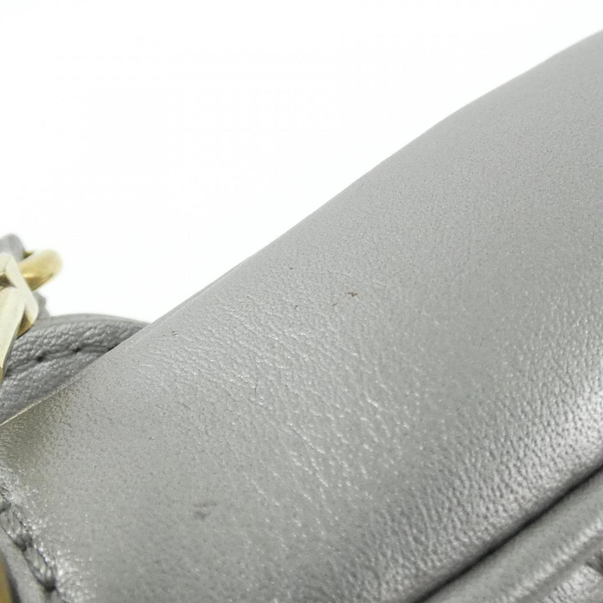 Louis Vuitton Silver Leather Pochette Pouch Shoulder Bag (Pre-Owned)