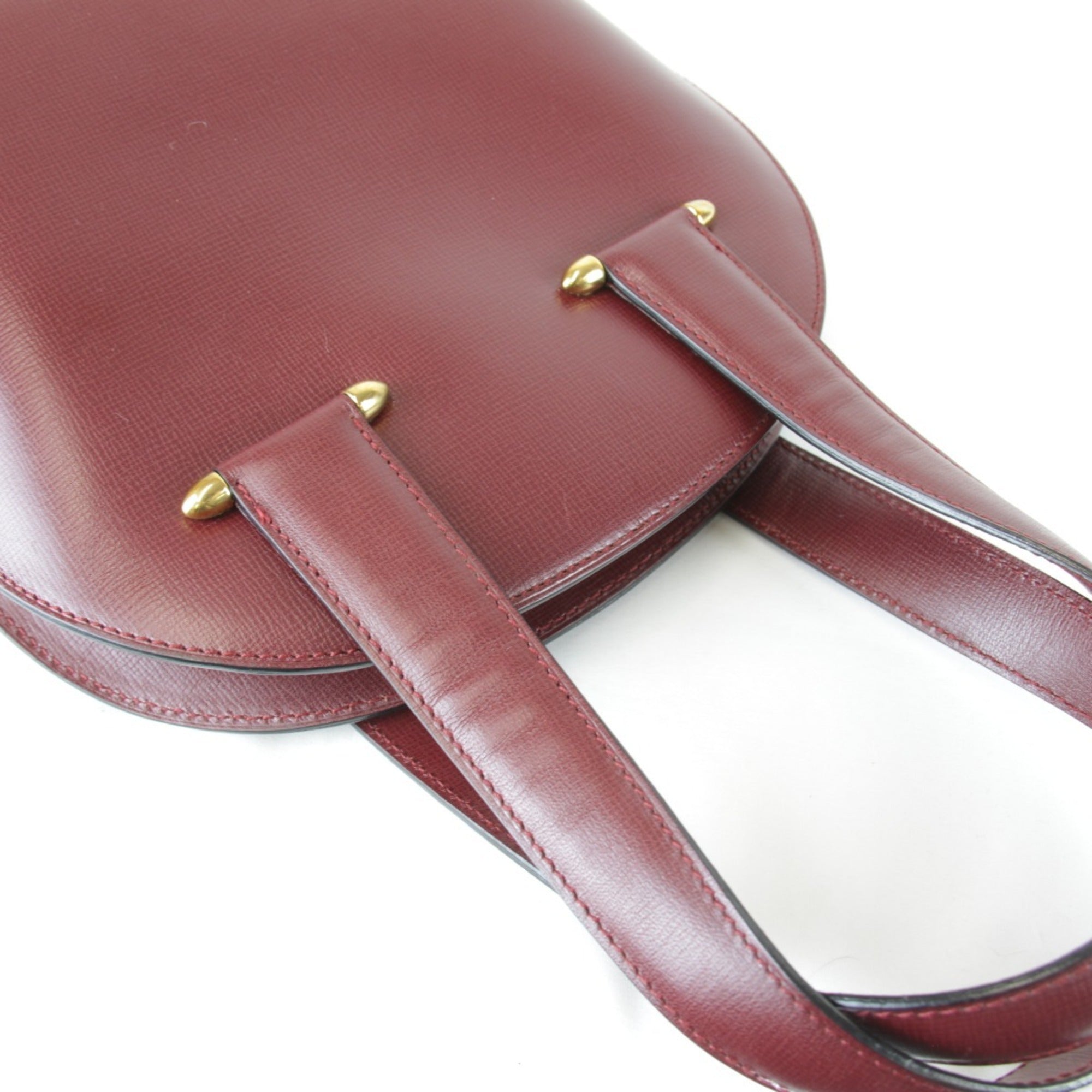 Cartier Must Wine Red Leather Handbag (Pre-Owned)