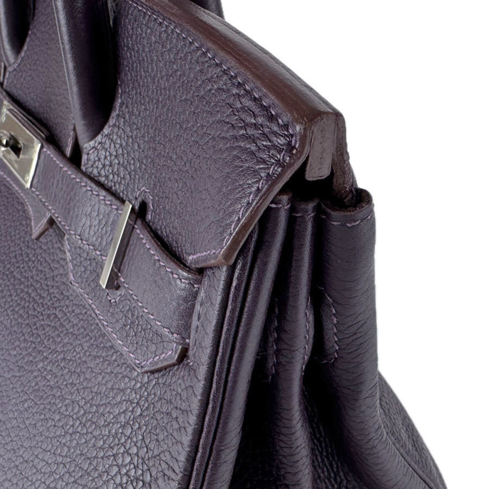 Hermes Cassis Taurillon Clemence Leather Handbag (Pre-Owned)