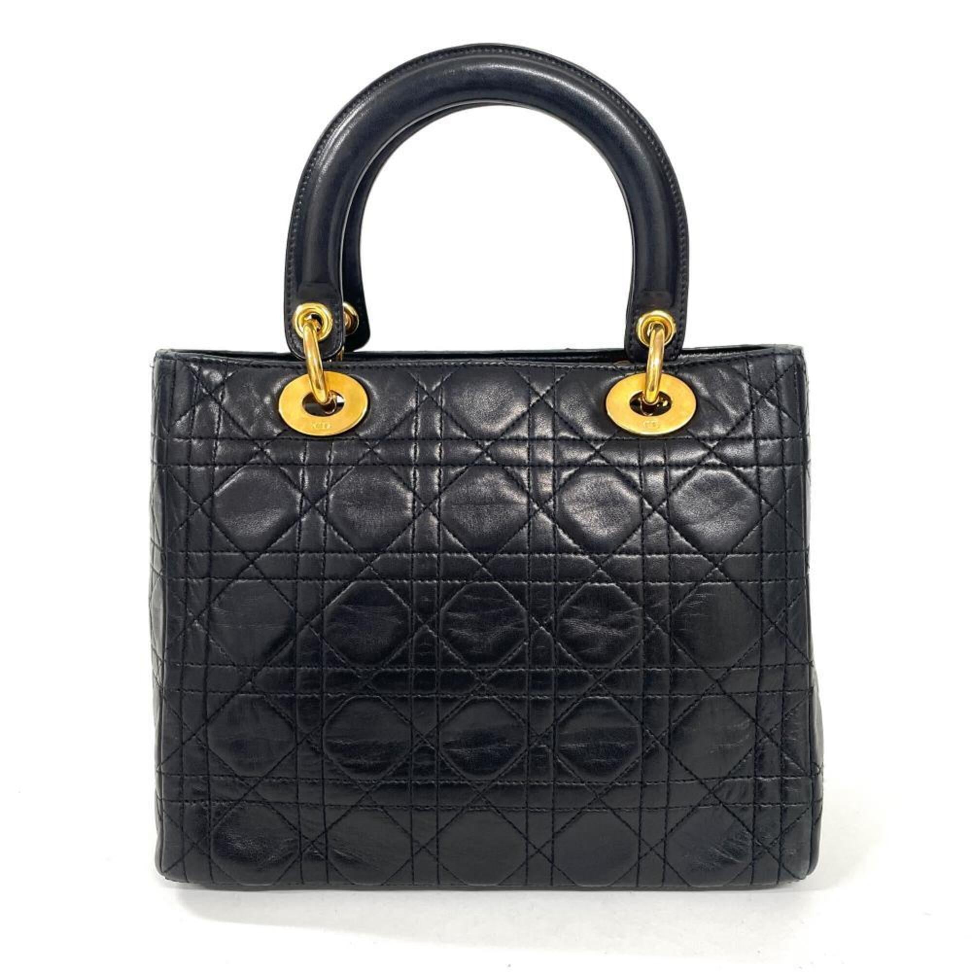 Christian Dior Black Leather Handbag (Pre-Owned)