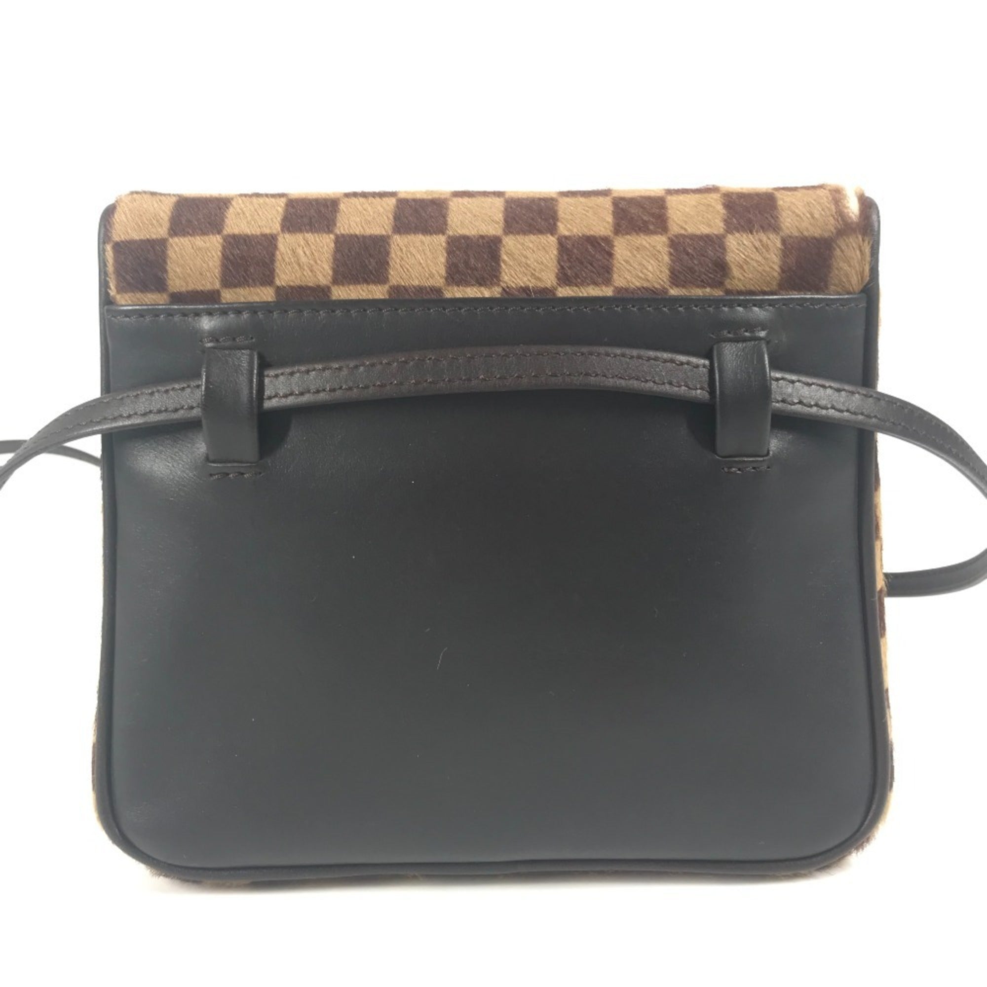 Louis Vuitton Brown Ebene Leather Pochette Shoulder Bag (Pre-Owned)