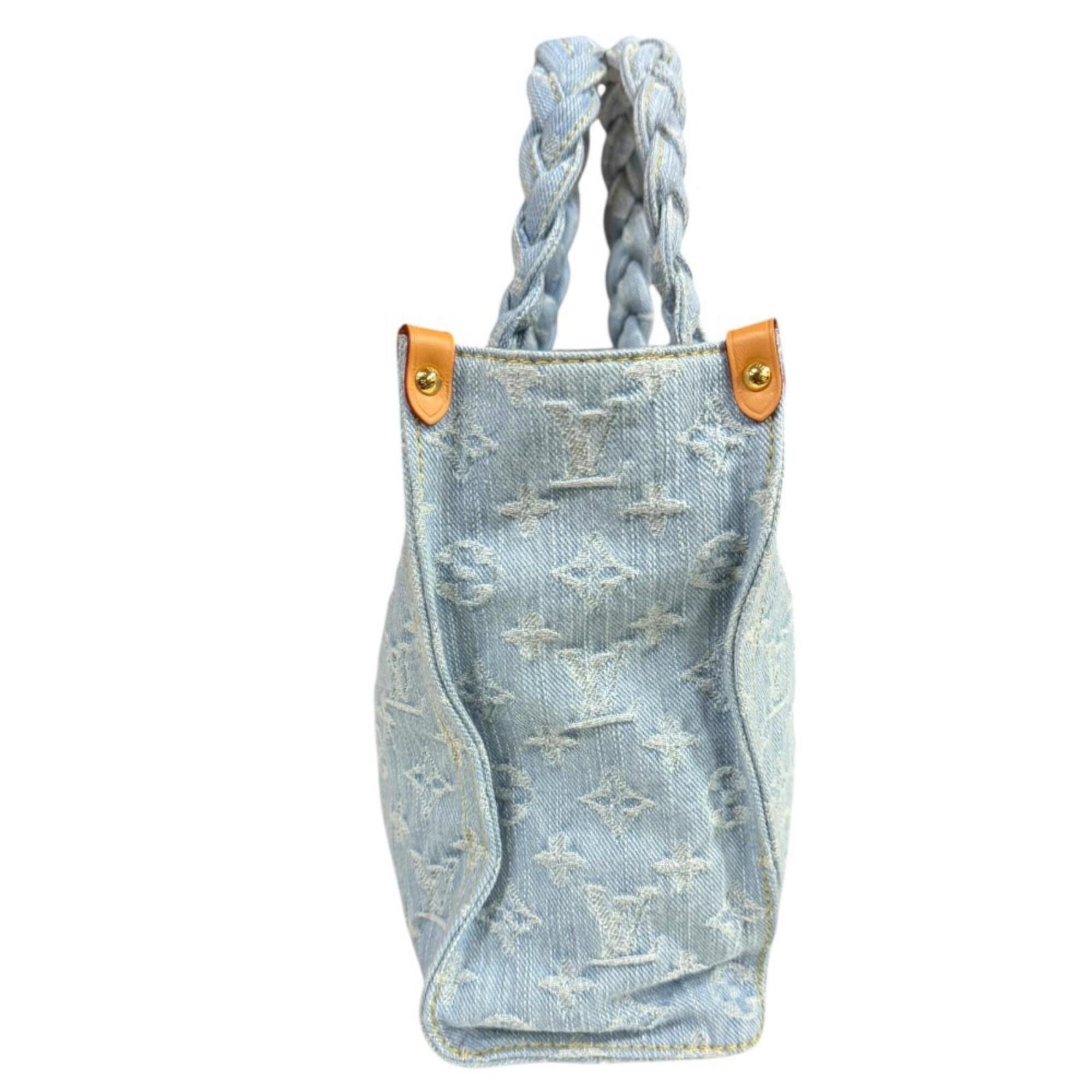 Louis Vuitton Monogram Denim Blue Monogram Denim Shoulder Bag (Pre-Owned)