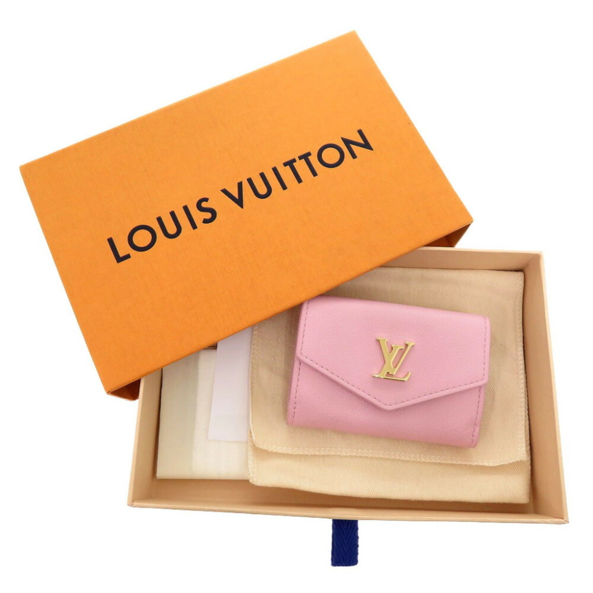Louis Vuitton Pink Leather Wallet (Tri-Fold) (Pre-Owned)