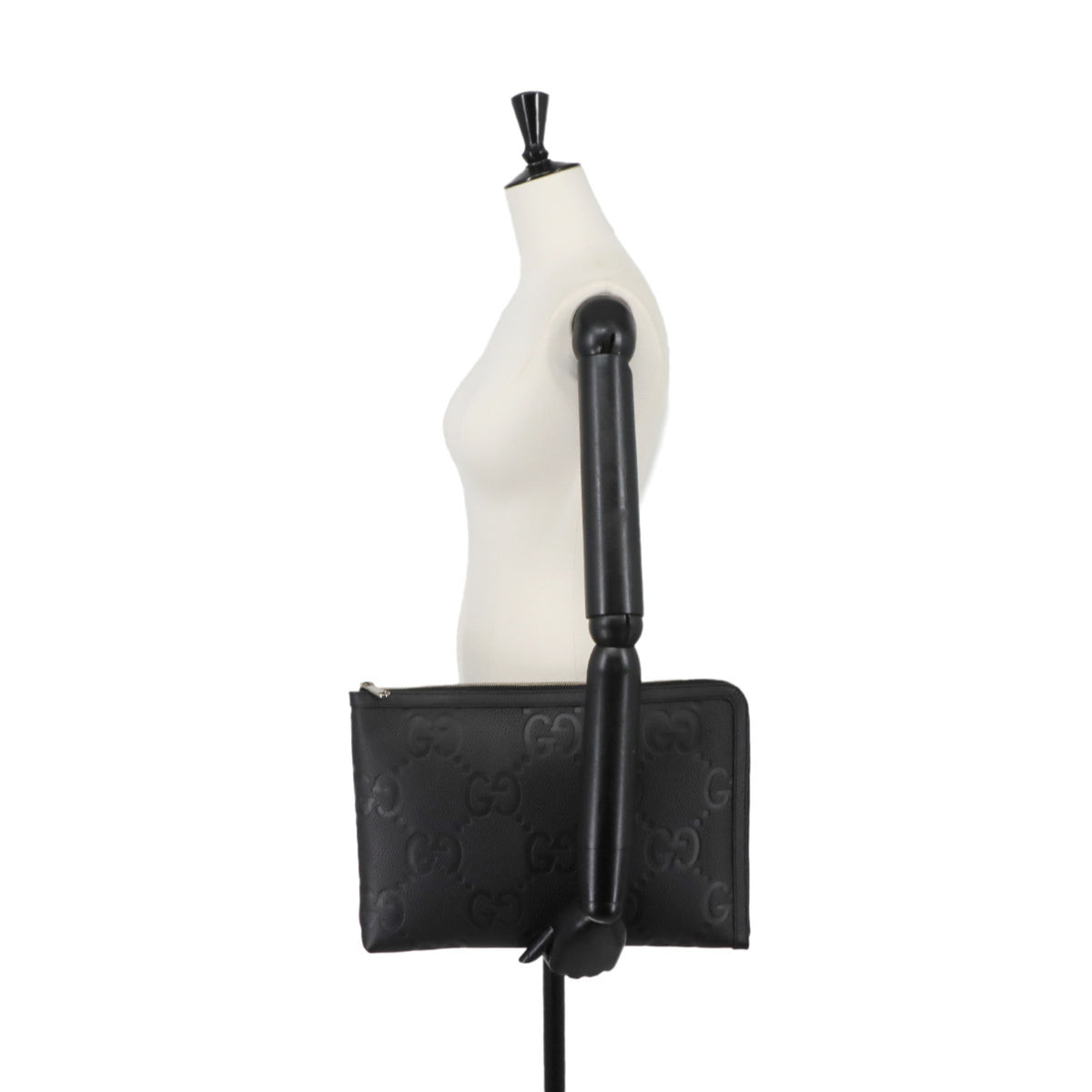 Gucci Black Leather Clutch Bag Document Case (Pre-Owned)