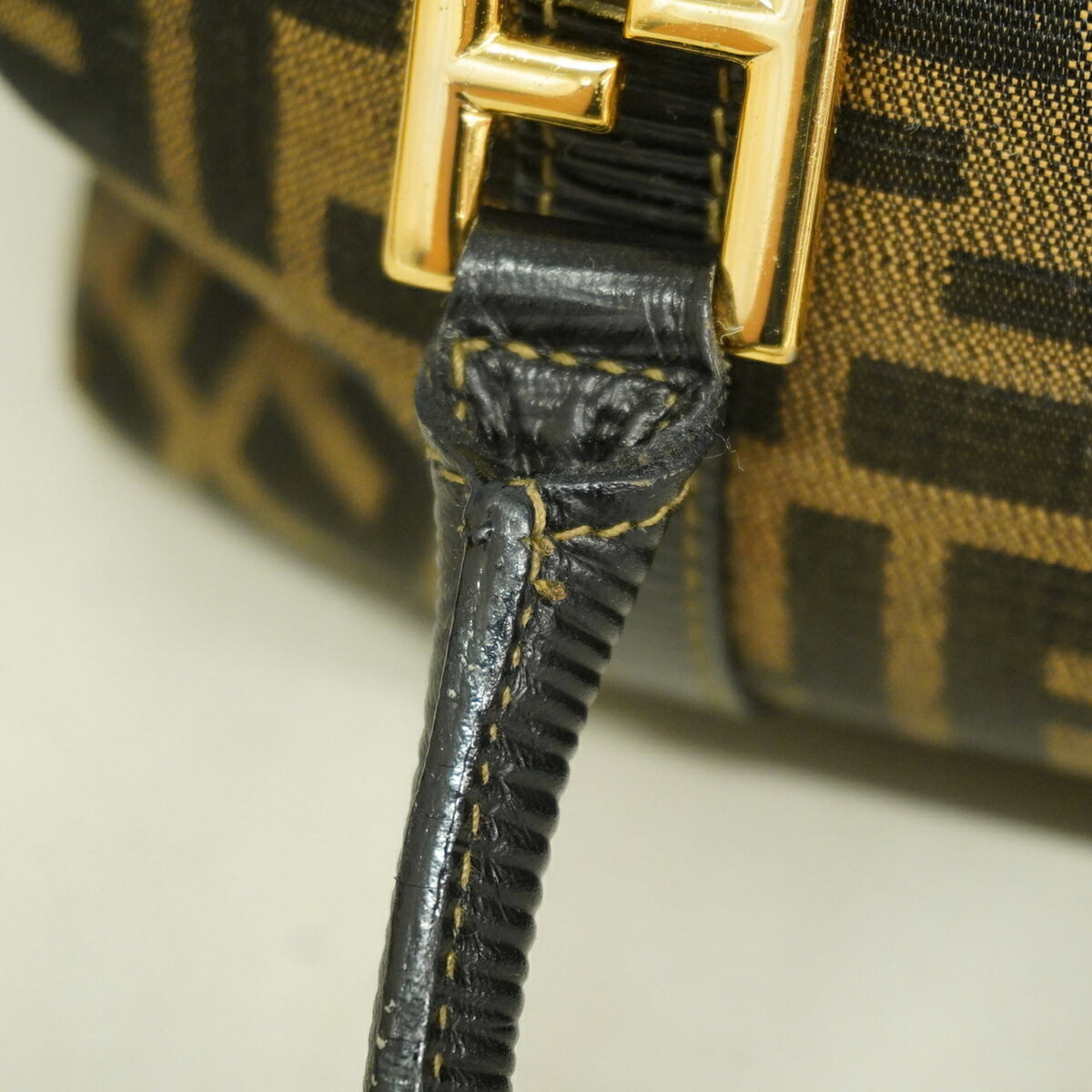 Fendi Brown Canvas Handbag (Pre-Owned)