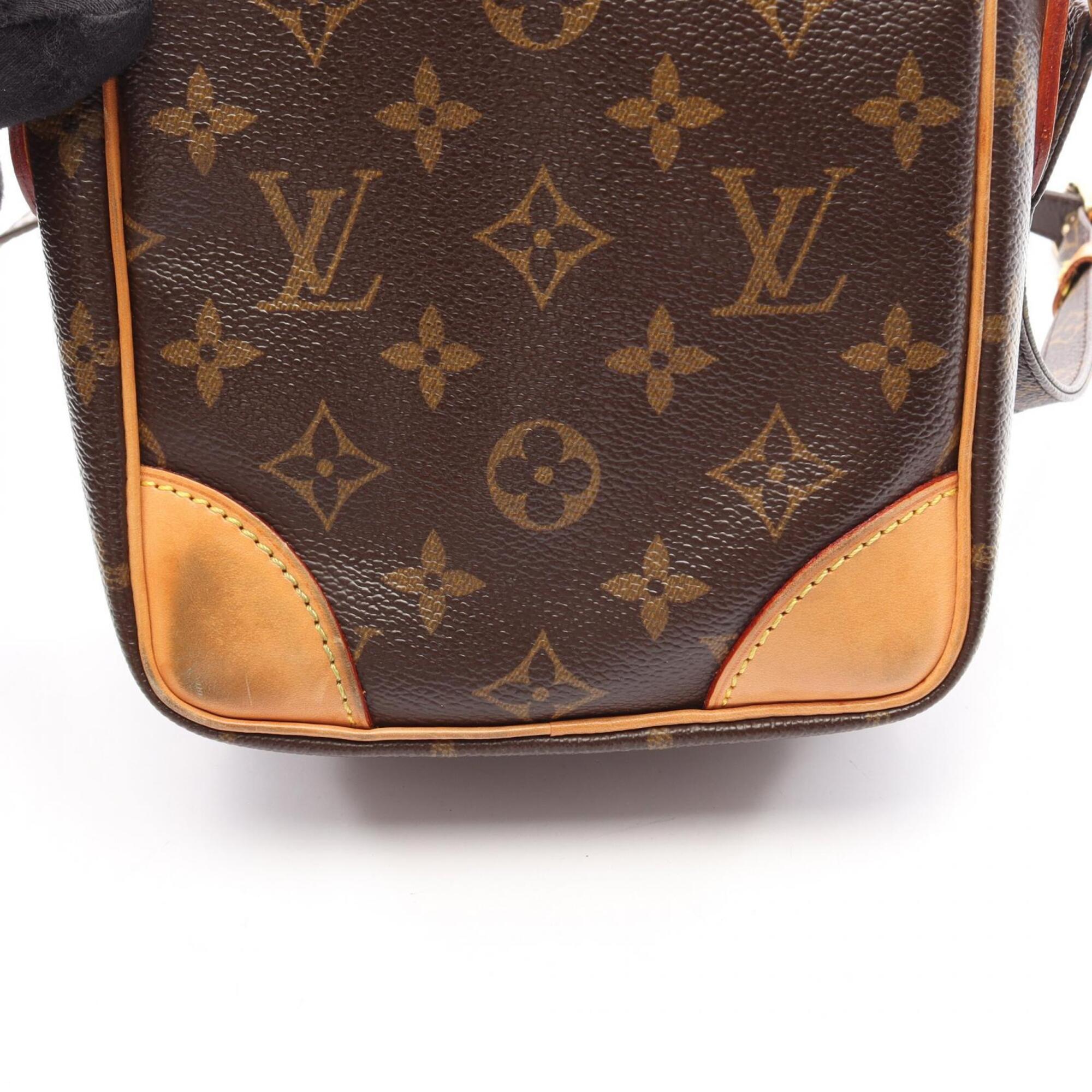 Louis Vuitton Brown Coated Canvas Pvc Monogram Leather Handbag Shoulder Bag (Pre-Owned)