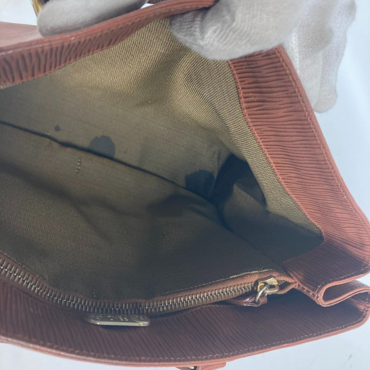 Fendi Brown Leather Handbag Shoulder Bag Tote Bag (Pre-Owned)