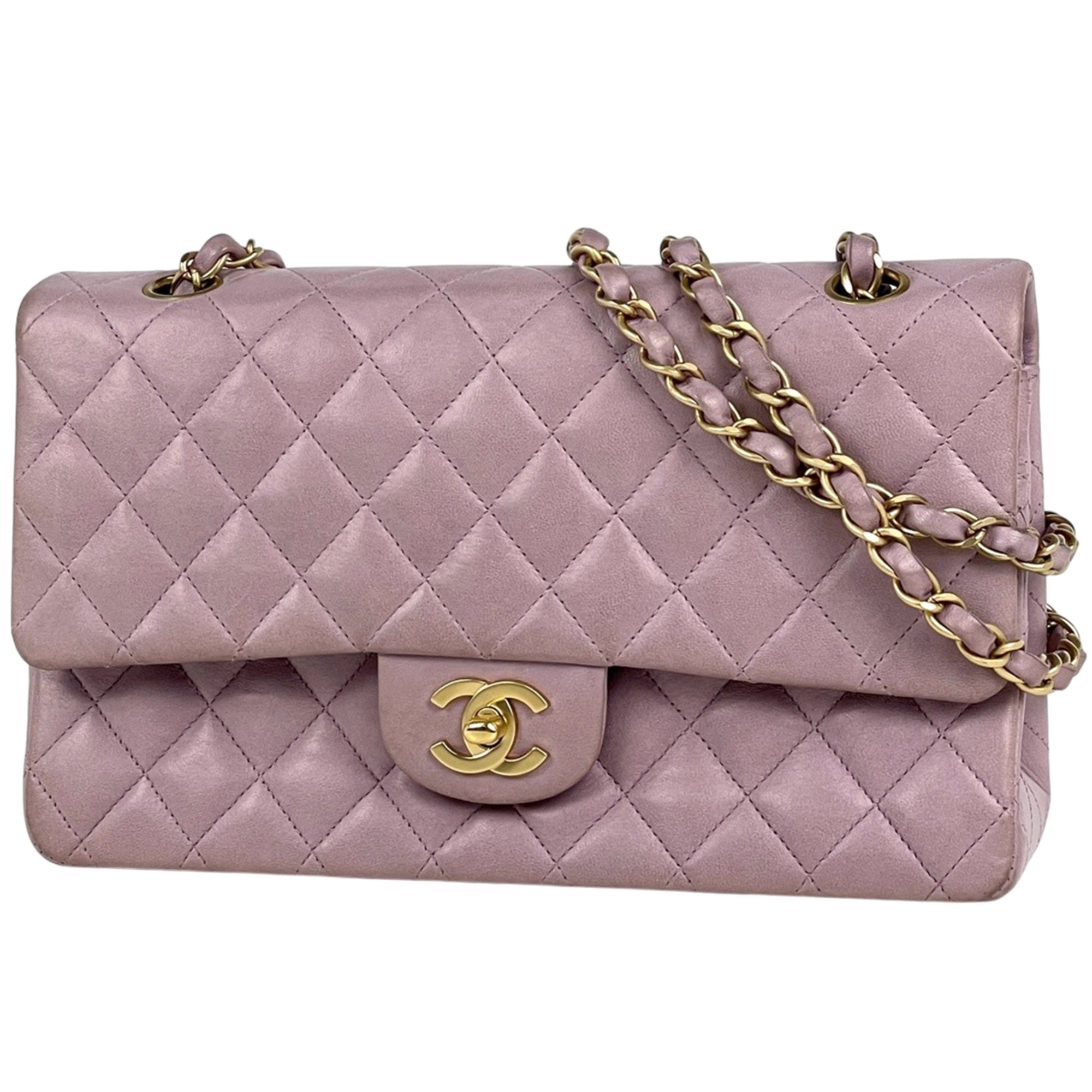 Chanel Purple Leather Shoulder Bag (Pre-Owned)