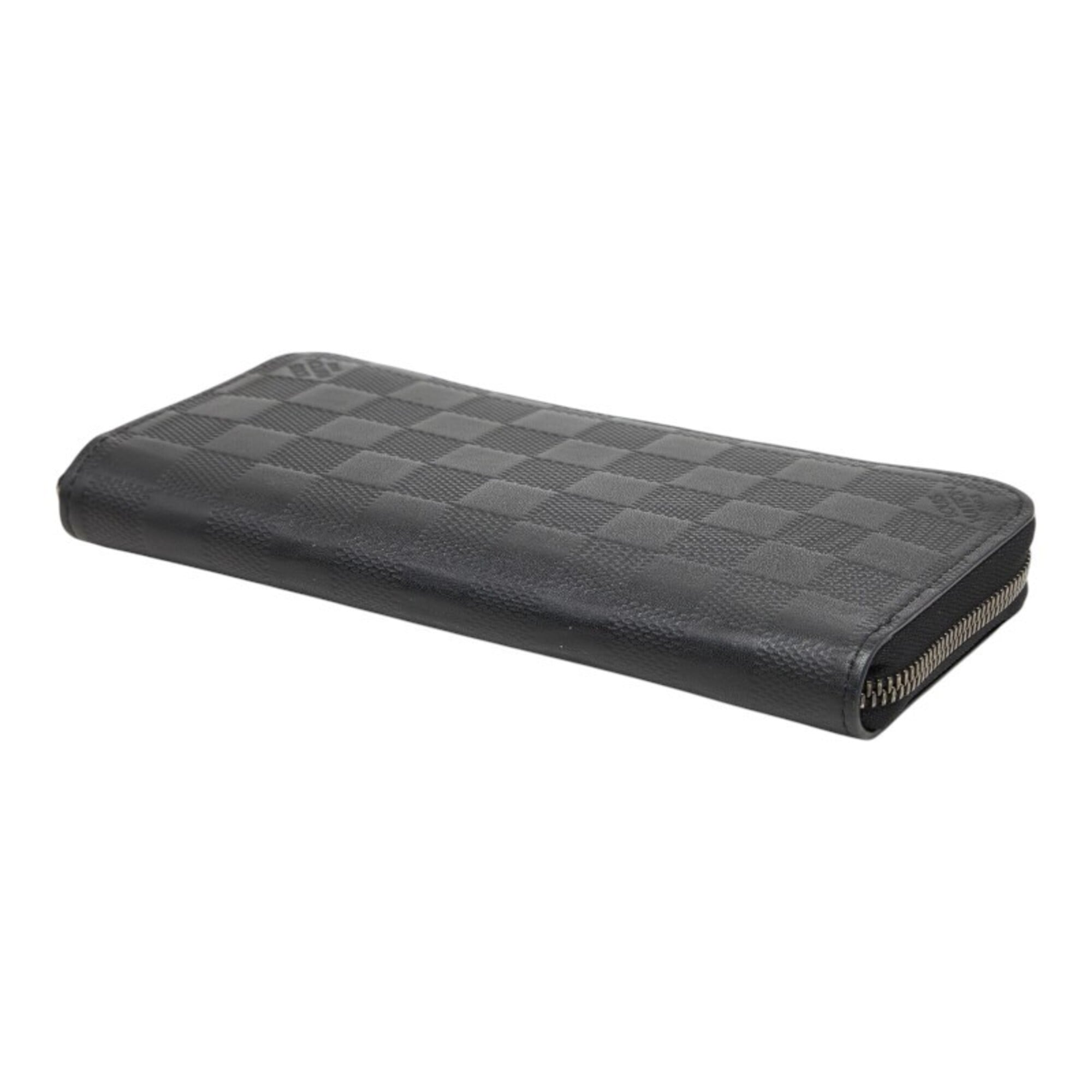 Louis Vuitton Black Onyx Leather Long Wallet (Bi-Fold) (Pre-Owned)