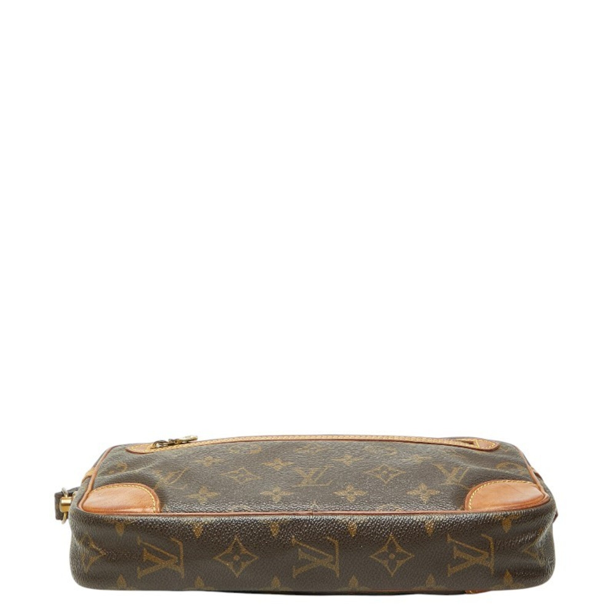 Louis Vuitton Brown Pvc Leather Clutch Bag (Pre-Owned)