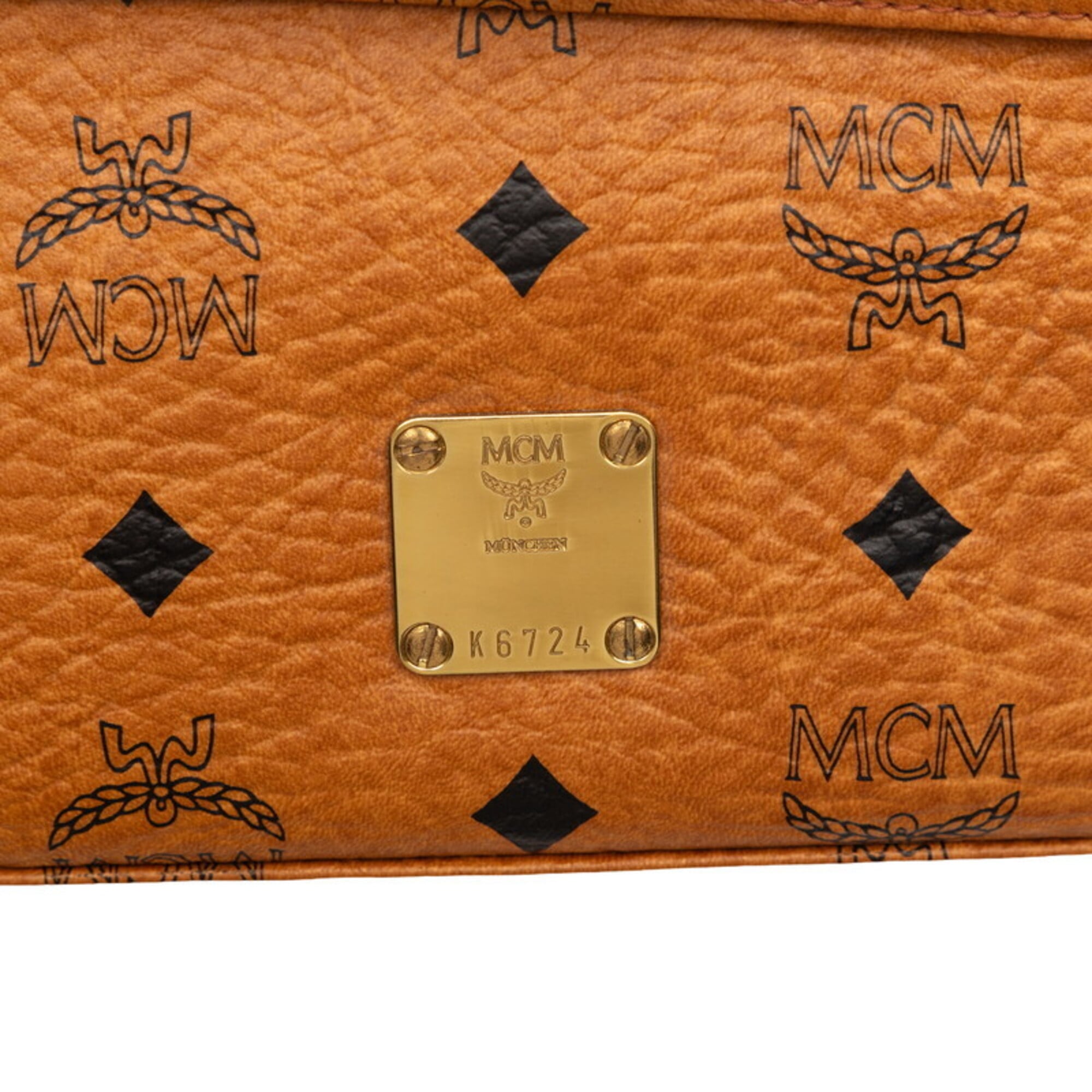 Mcm Brown Leather Handbag Shoulder Bag (Pre-Owned)