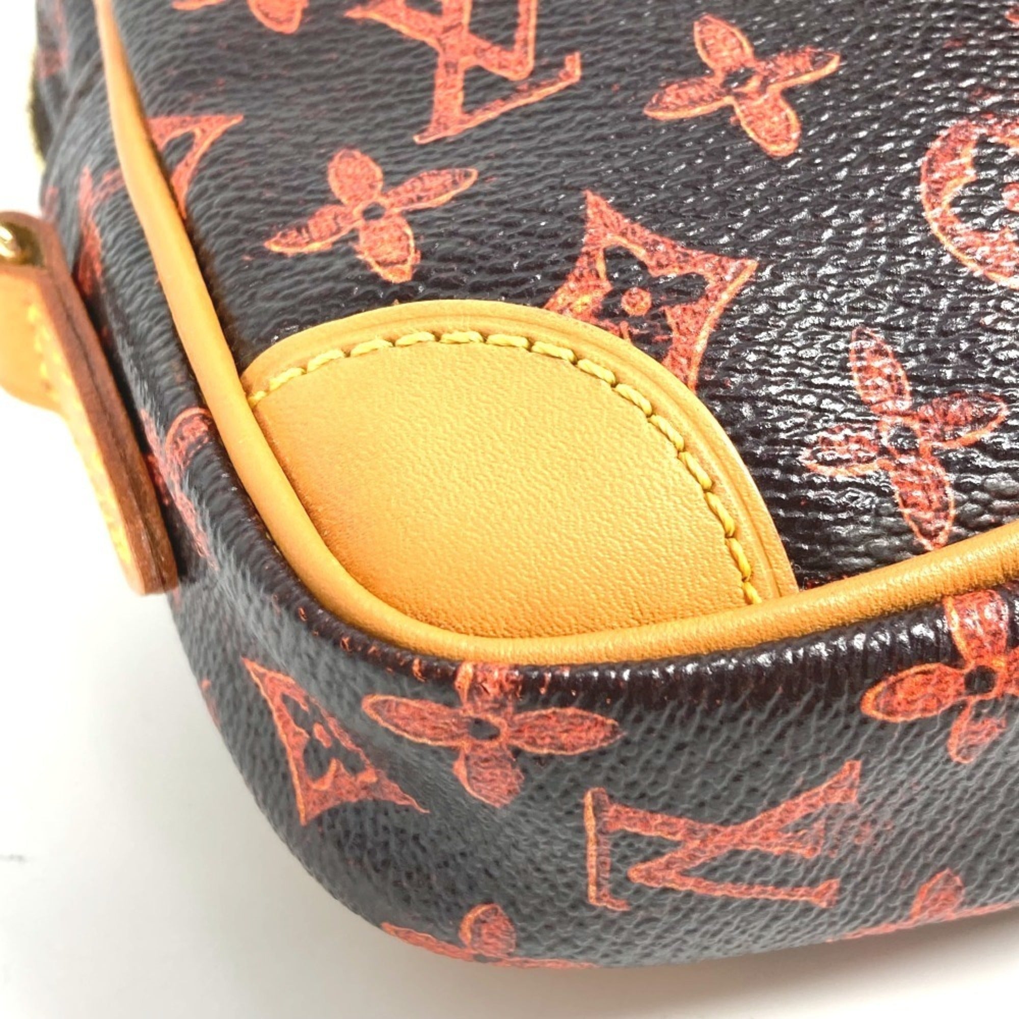 Louis Vuitton Brown Monogram Orange Monogram Pochette Shoulder Bag (Pre-Owned)