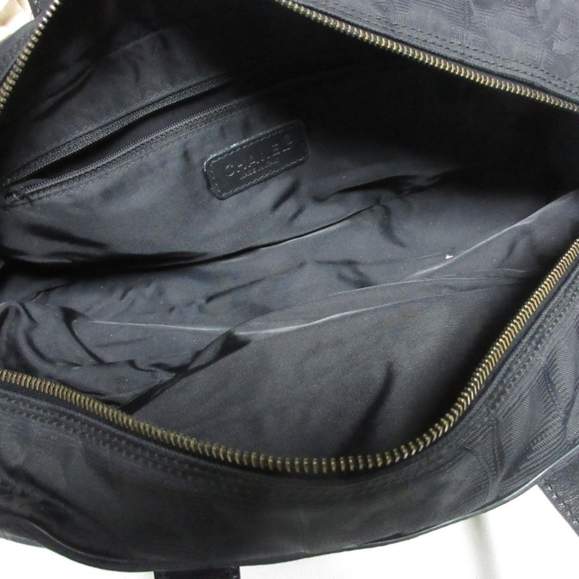 Chanel Black New Travel Line Boston Bag Handbag (Pre-Owned)