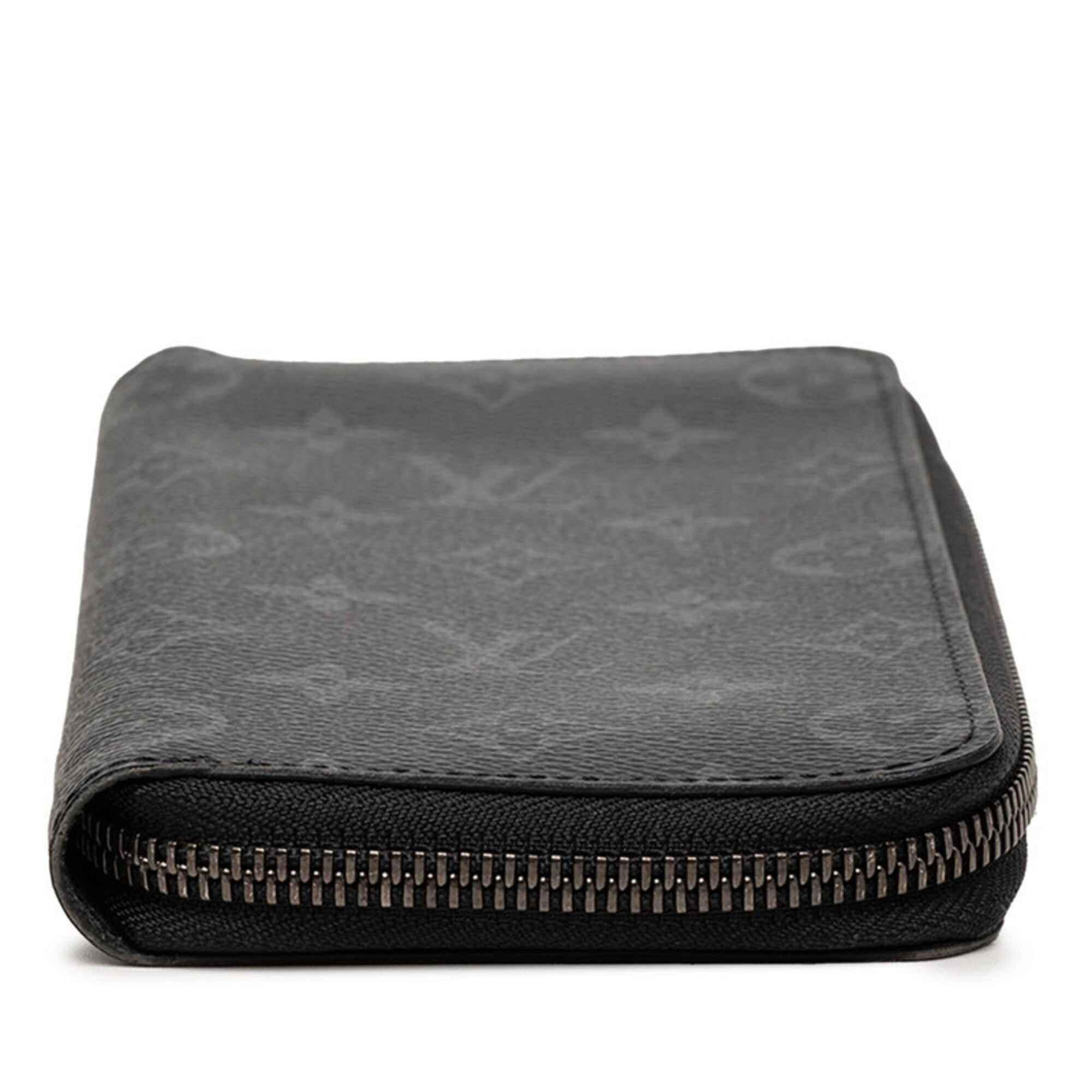 Louis Vuitton Black Gray Pvc Leather Long Wallet (Bi-Fold) (Pre-Owned)