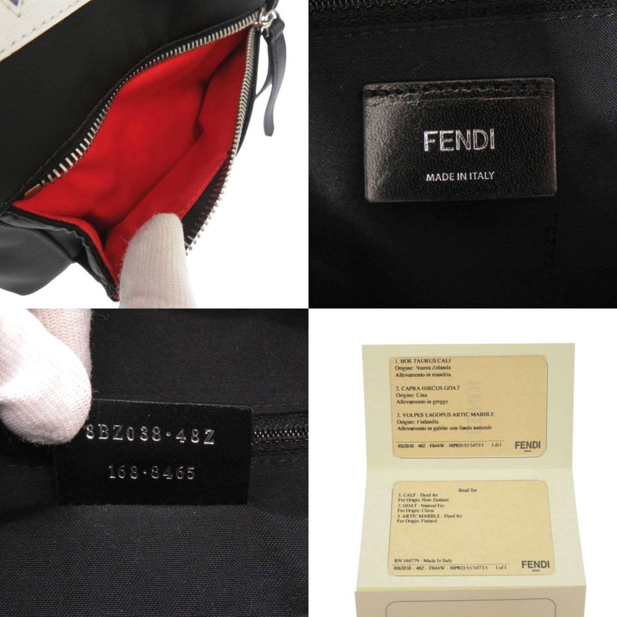 Fendi Black Nylon Fur Backpack (Pre-Owned)