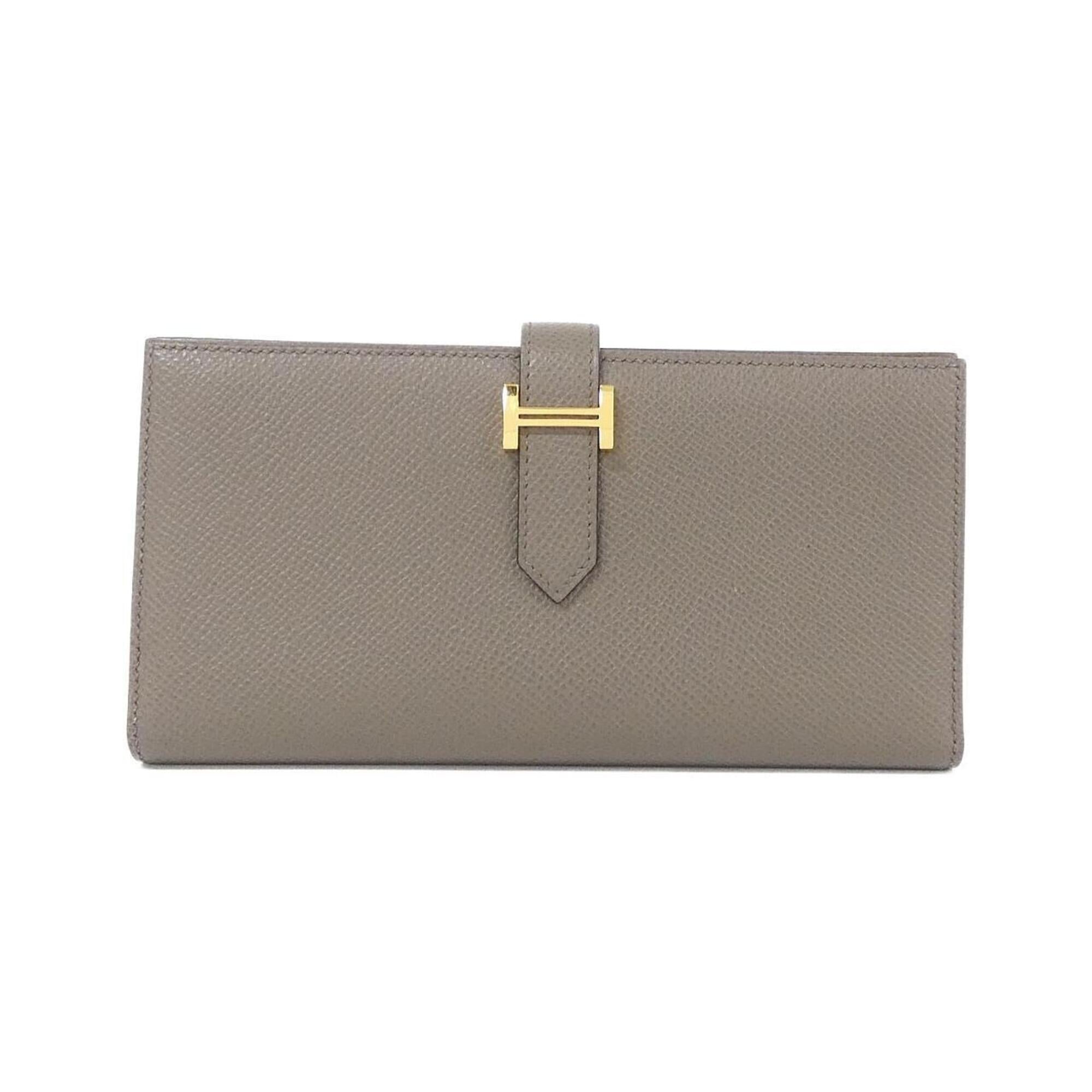 Hermes Bearn Etoupe Gray Epsom Leather Wallet (Bi-Fold) (Pre-Owned)