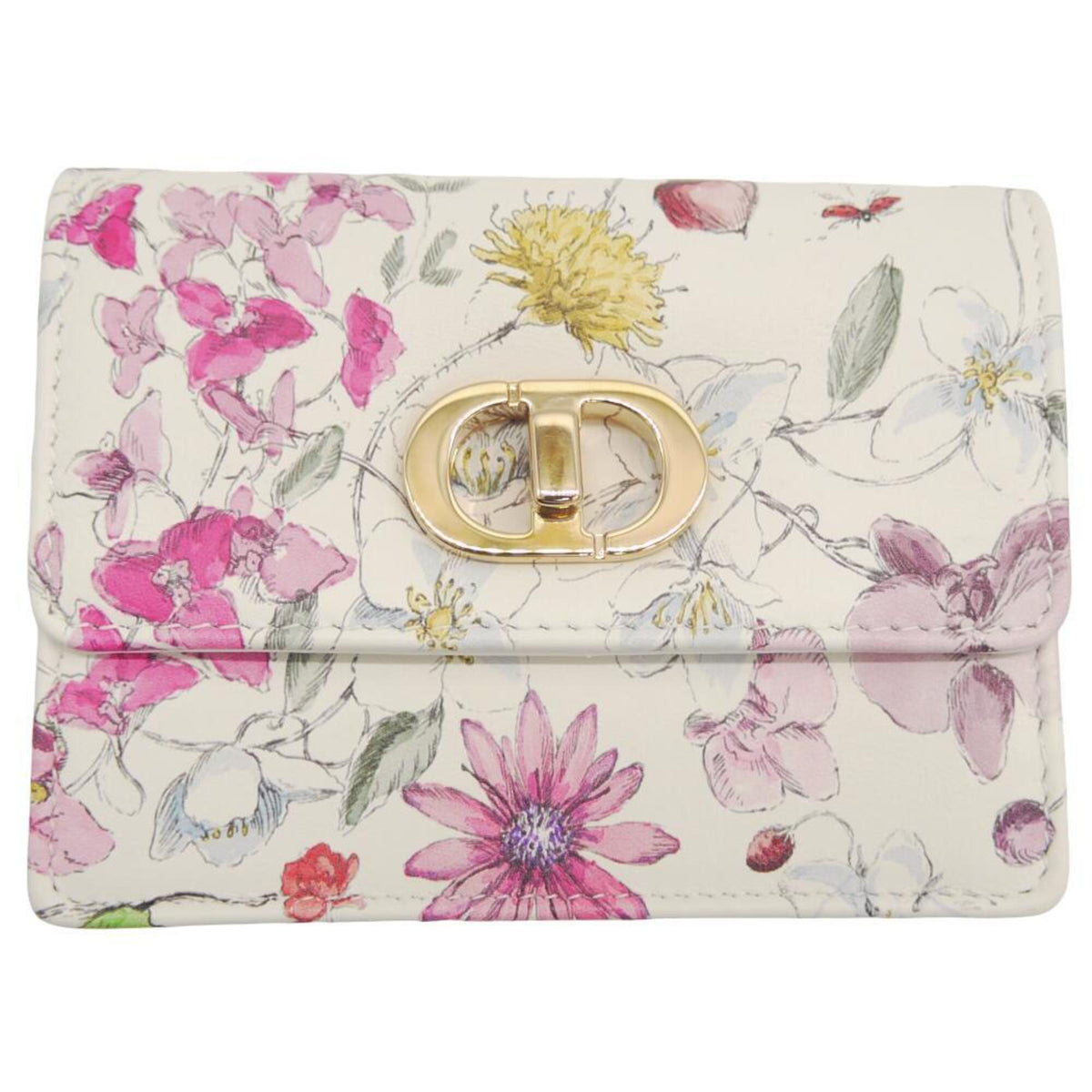 Christian Dior Multi-Color White Leather Pochette Pouch (Pre-Owned)