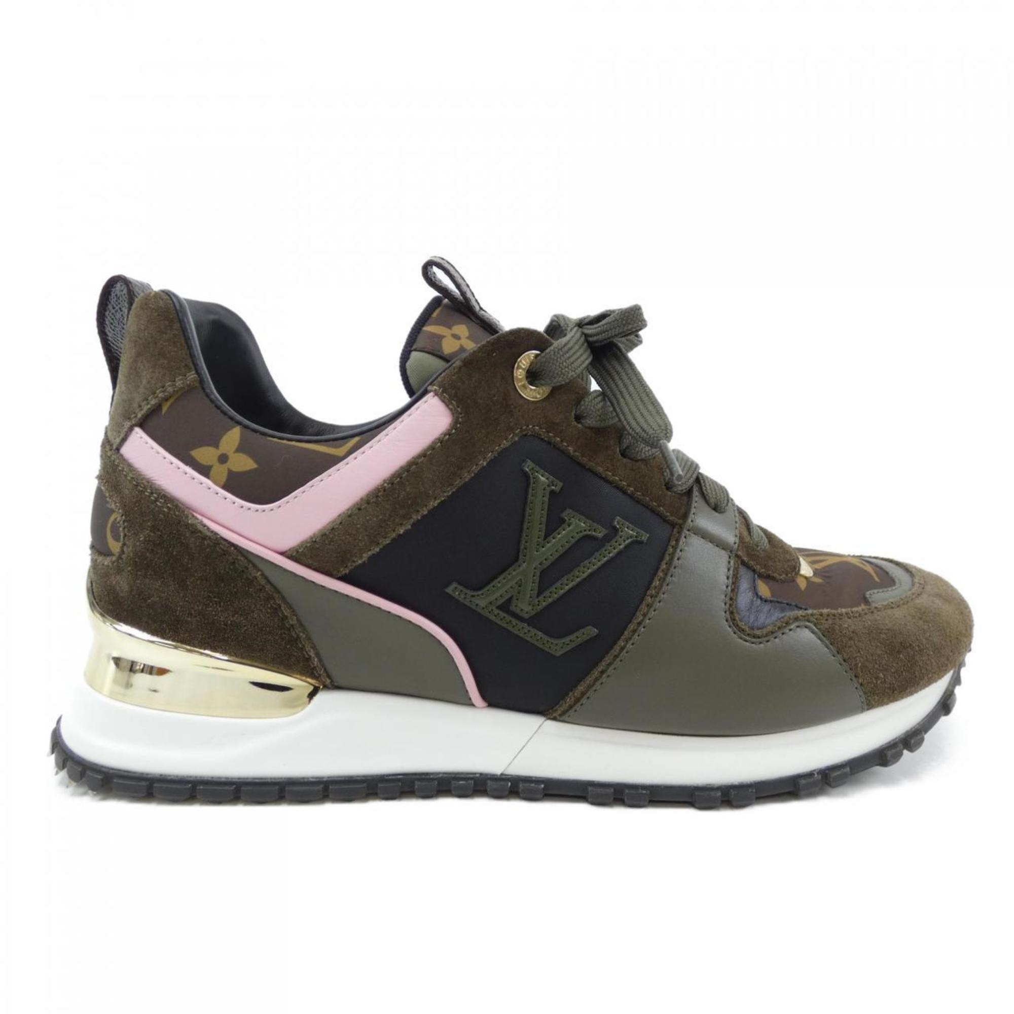 Louis Vuitton Black Khaki Pink Sneakers (Pre-Owned)