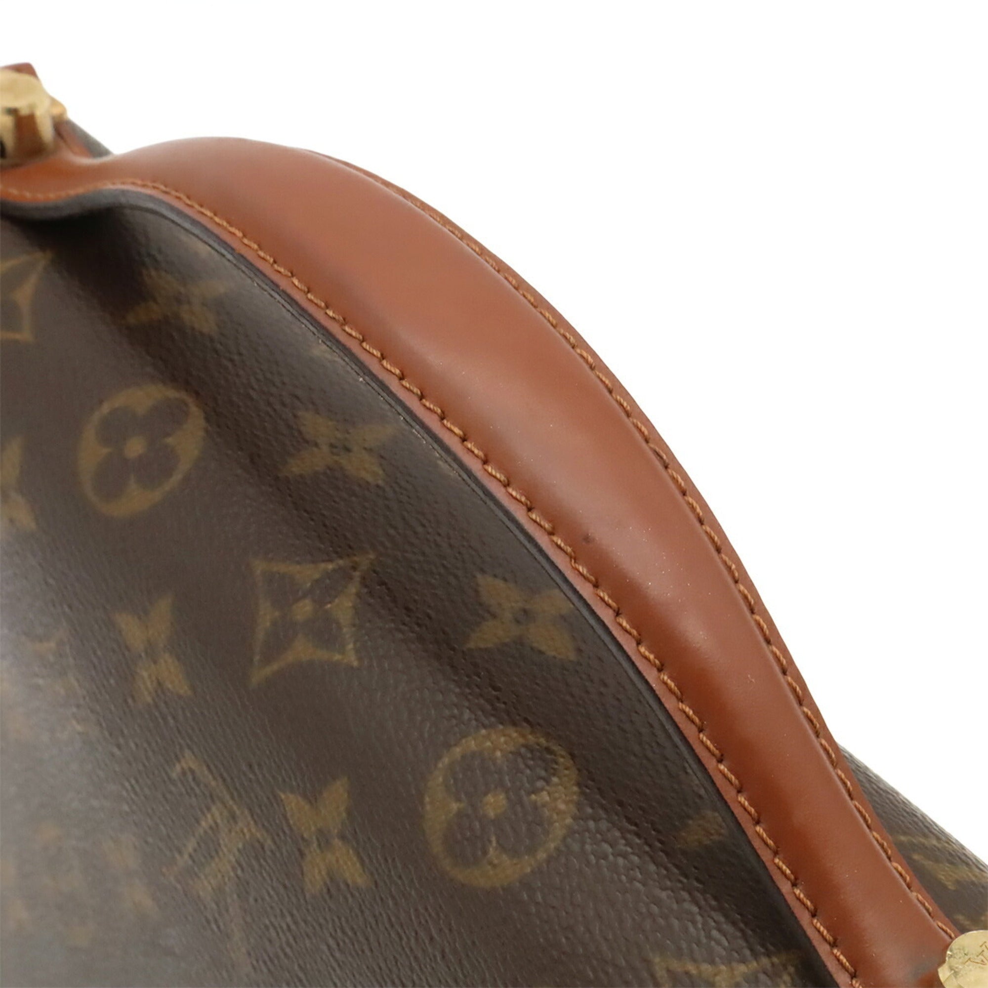 Louis Vuitton Brown Monogram Canvas Clutch Bag Handbag Shoulder Bag (Pre-Owned)