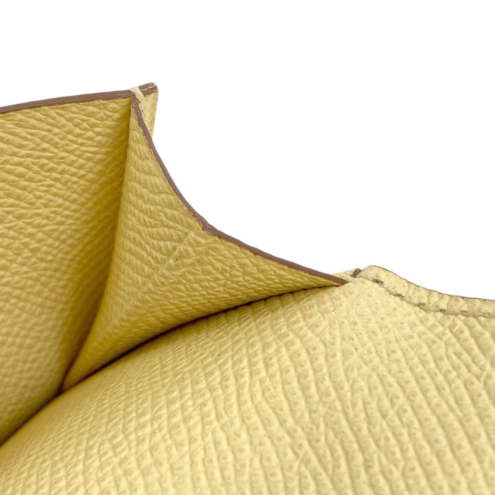 Hermes Yellow Epsom Leather Coin Purse/Coin Case (Pre-Owned)