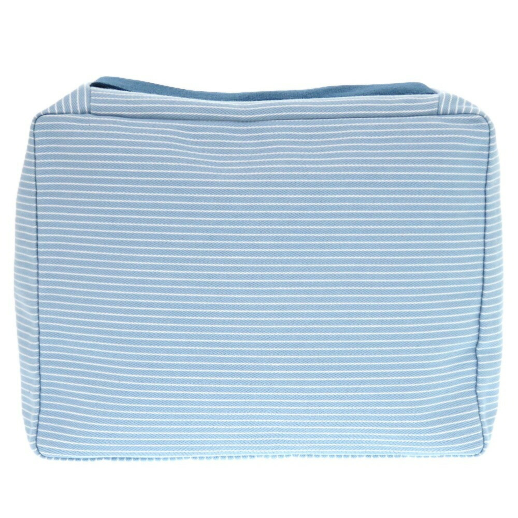 Hermes Blue White Cotton Pouch (Pre-Owned)