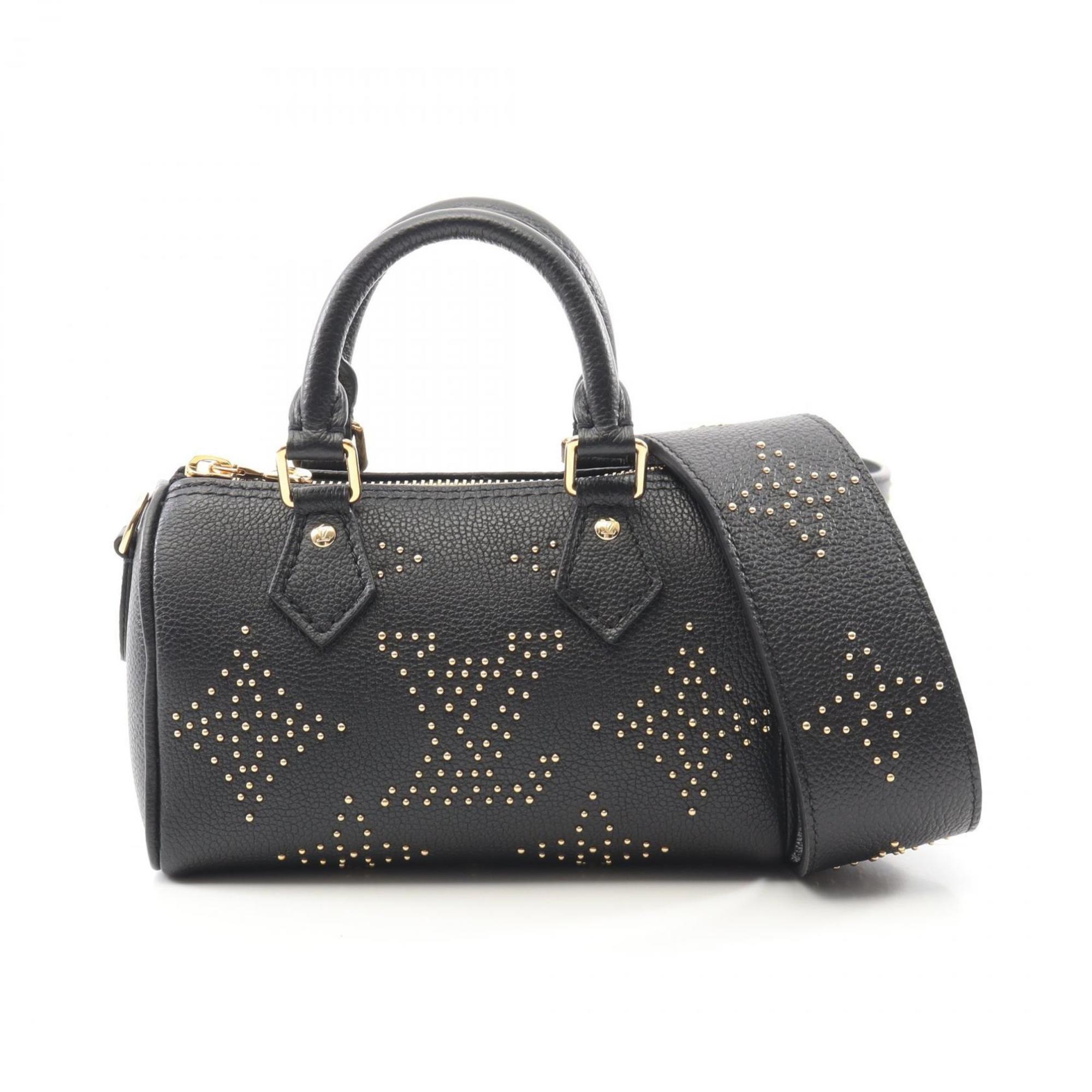 Louis Vuitton Black Leather Handbag (Pre-Owned)