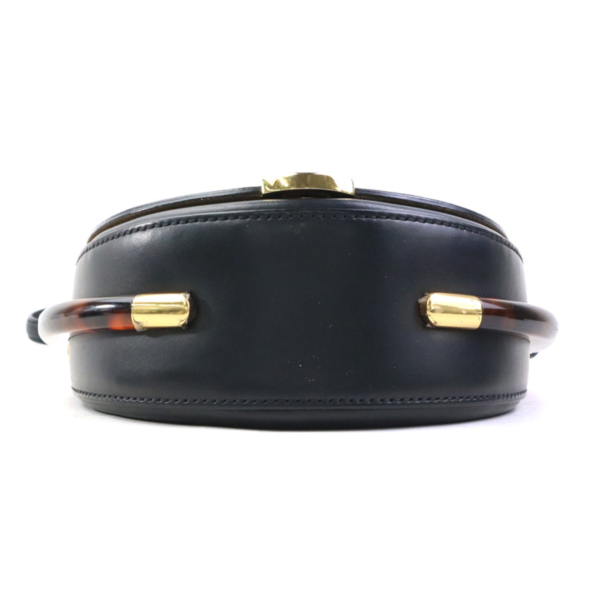Fendi Black Brown Leather Shoulder Bag (Pre-Owned)