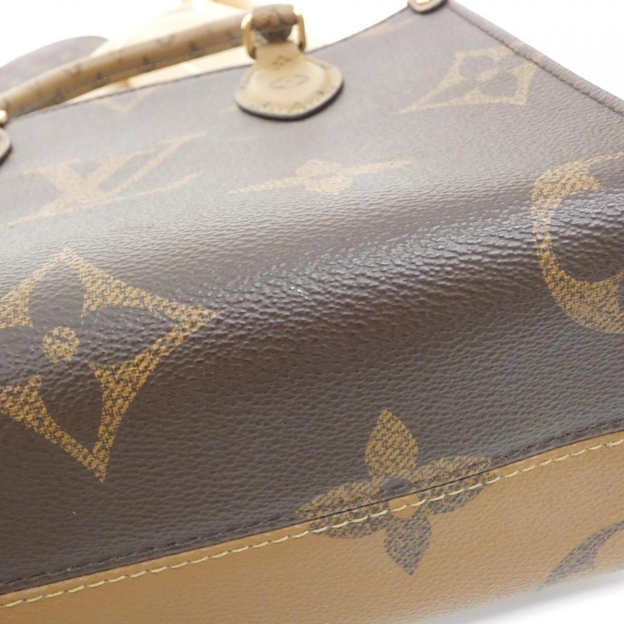 Louis Vuitton Marron Monogram Coated Canvas Handbag Pouch (Pre-Owned)