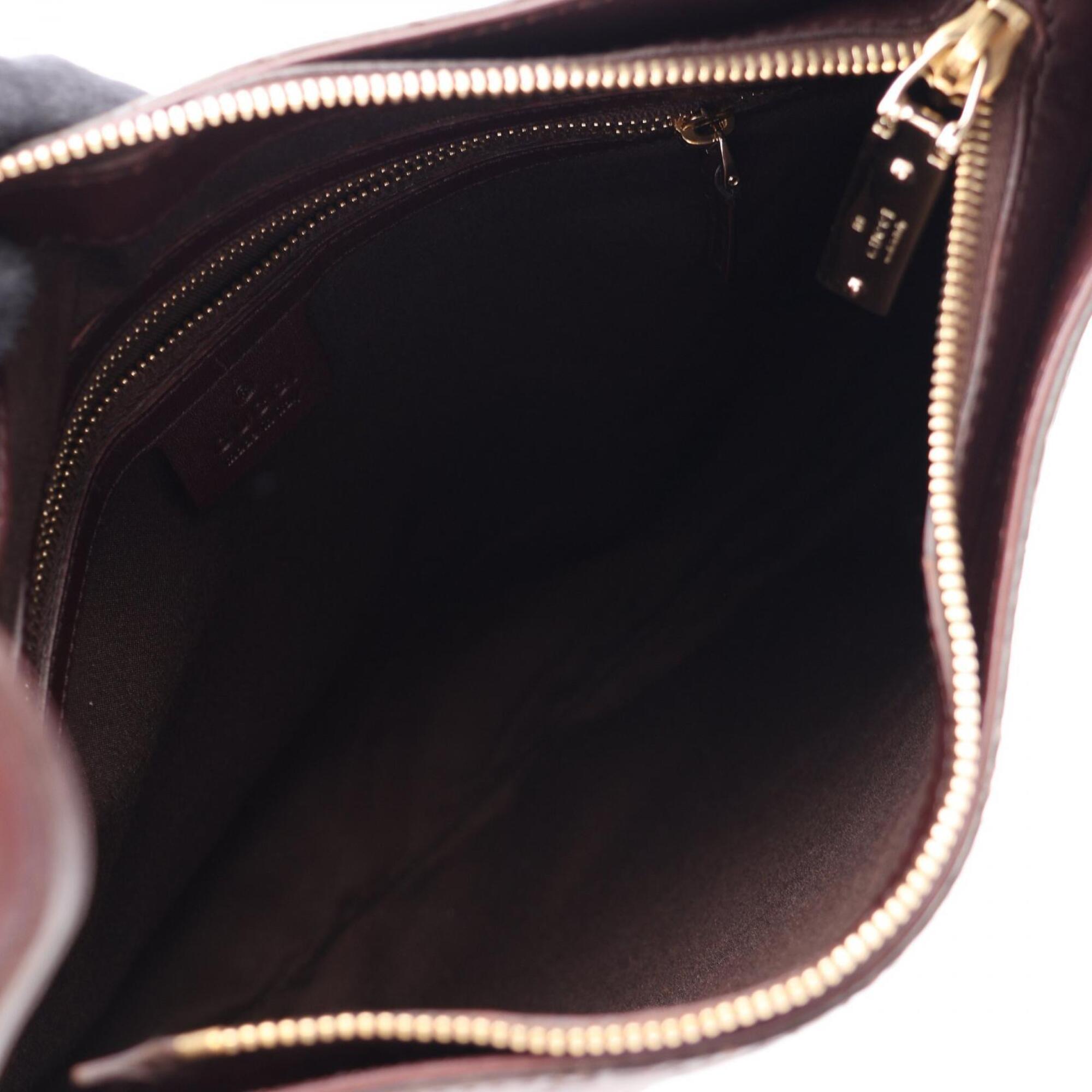 Gucci Brown Leather Handbag Shoulder Bag (Pre-Owned)