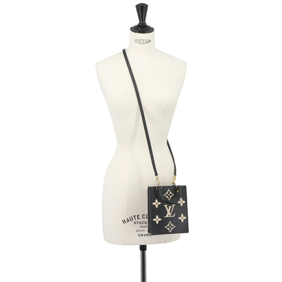Louis Vuitton Monogram Empreinte Beige Black Monogram Empreinte Handbag (Pre-Owned)