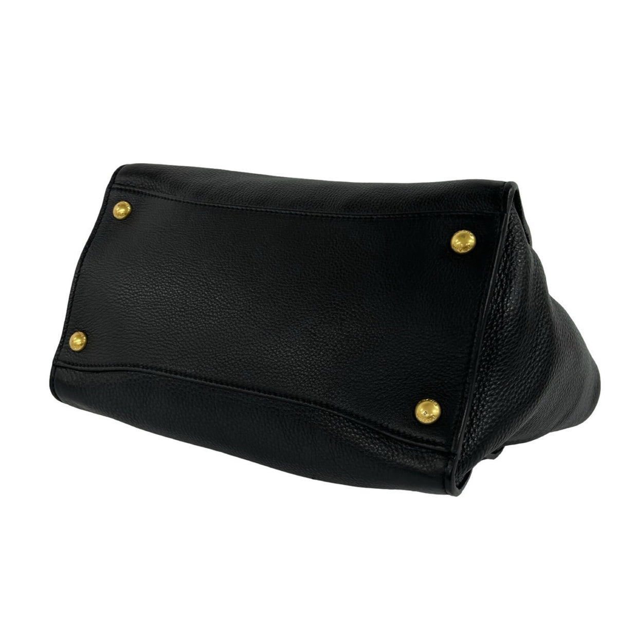 Prada Black Leather Boston Bag Handbag Shoulder Bag (Pre-Owned)